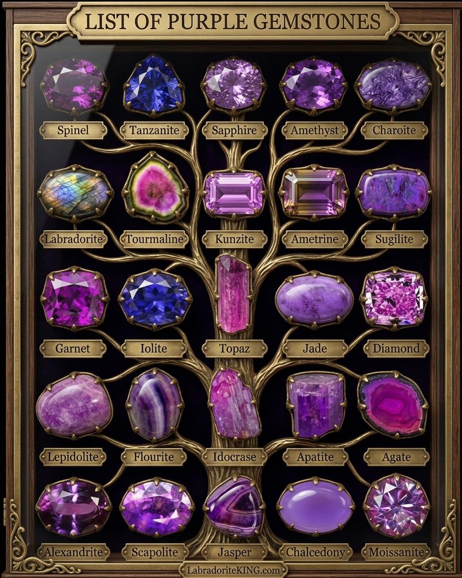 Identifying purple crystals and gemstones?