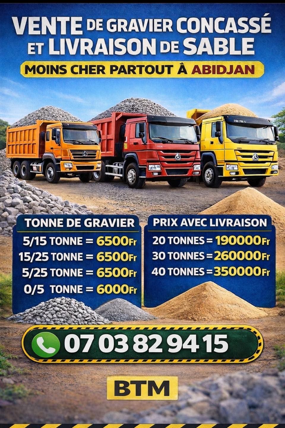 Prix Une Tonne De Sable