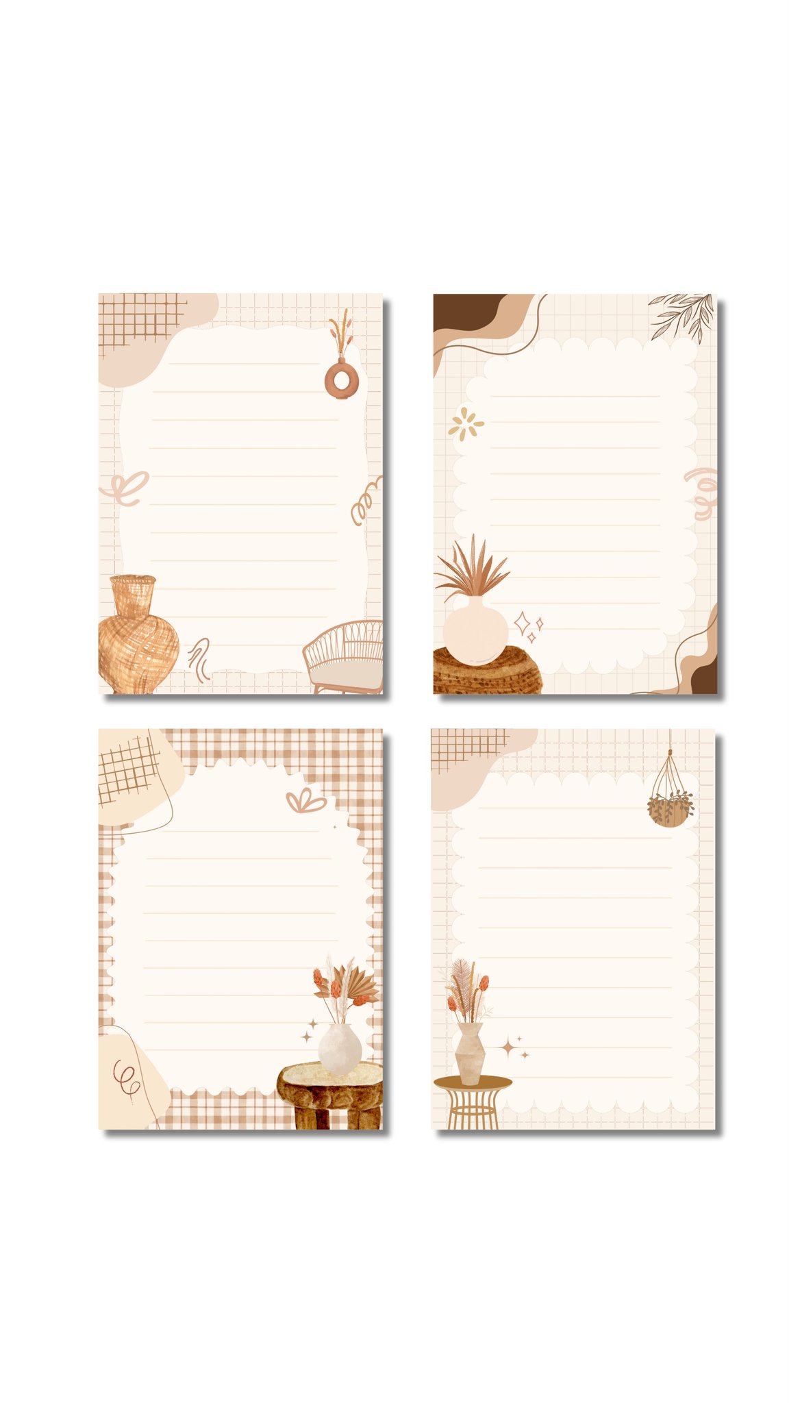EizeiDigitals - 🤎 Simple yet stylish! This Boho Aesthetic Brown Notepad ...