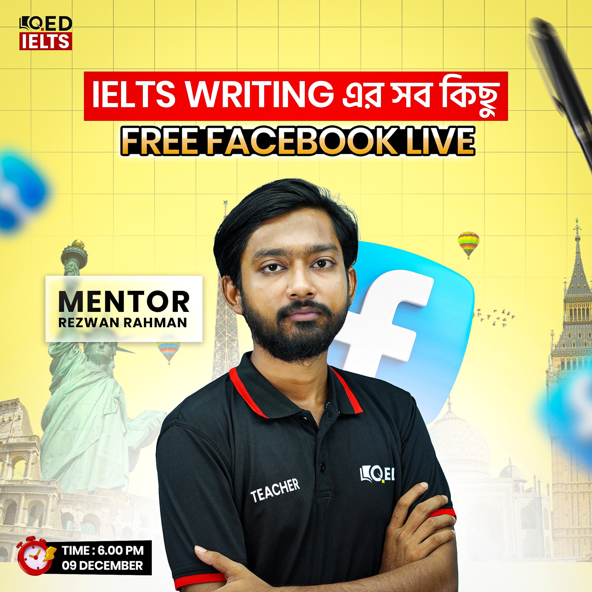 QED IELTS - 📣 LIVE: IELTS writing Booster Session! 🕘 Time:... | Facebook