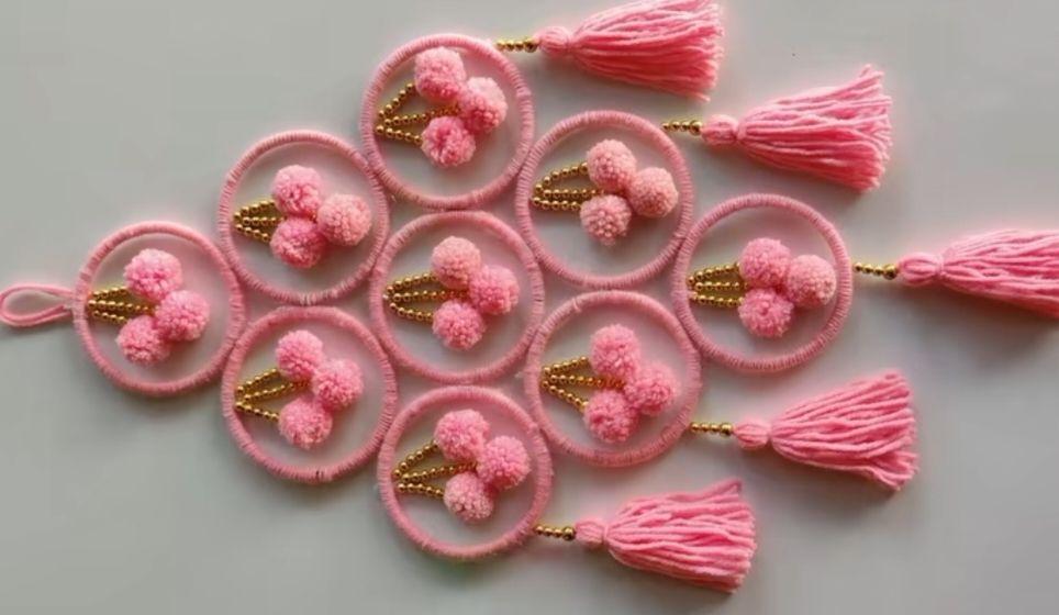 Woolen hanging wall design good craft #reels #reel #craft #woolden # ...