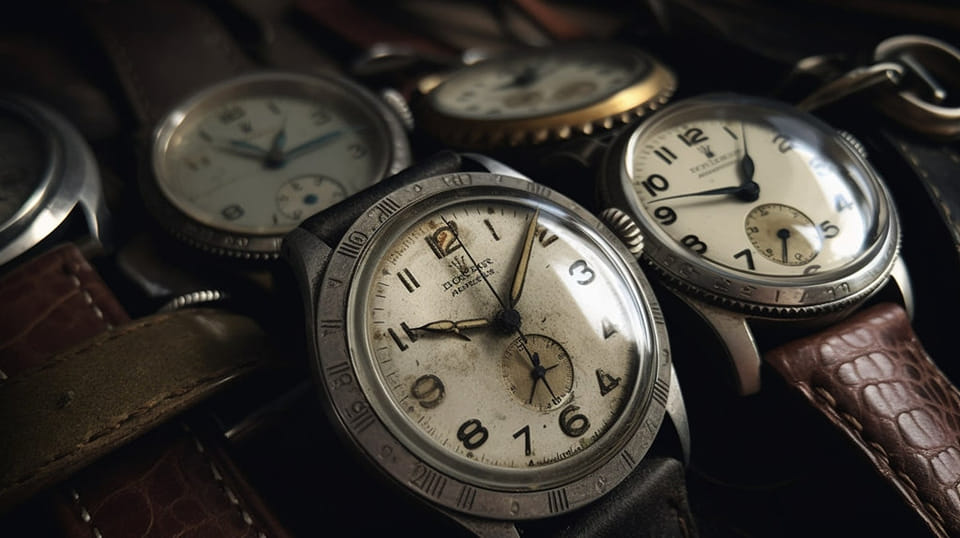 Montre Bracelet Vintage Fabien Evrard Pour Homme - Modèle Rétro - Occasion