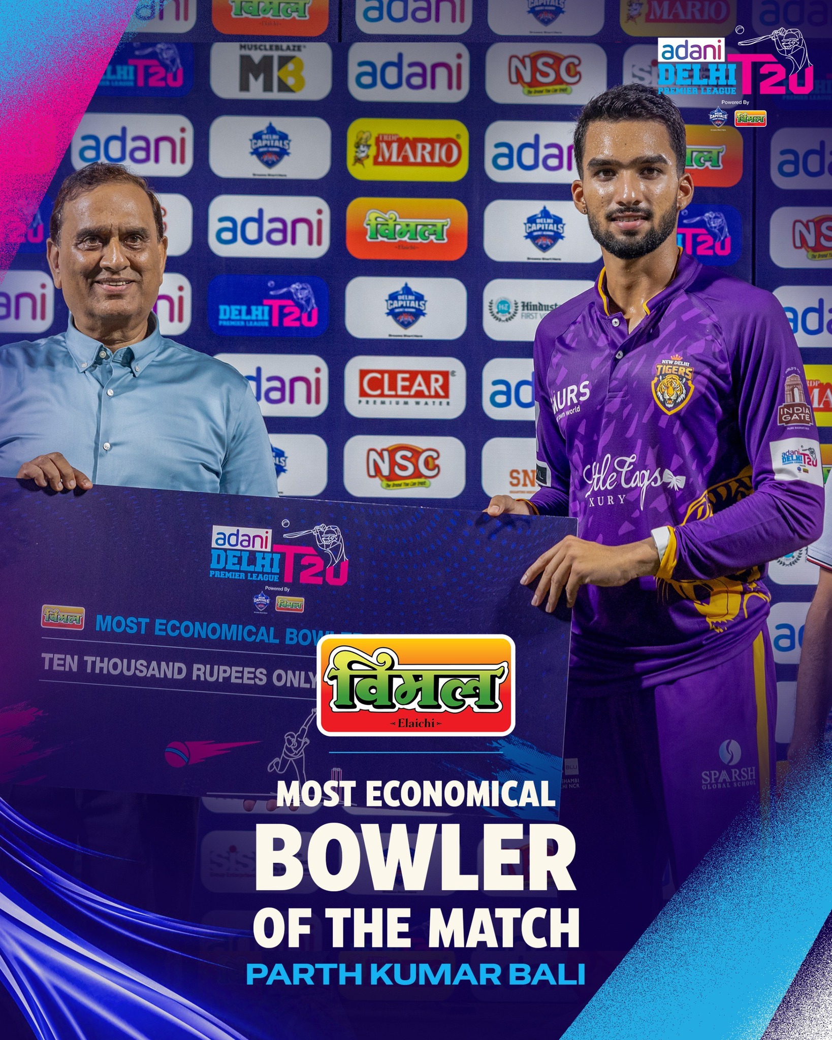 Delhi - Parth Kumar Bali was awarded the Most Economical Player of the ...