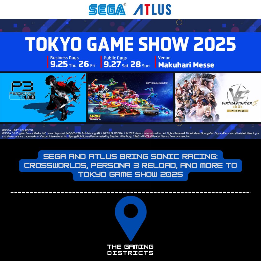 The Gaming - SEGA and ATLUS reveal Sonic Racing: CrossWorlds, Persona 3 ...