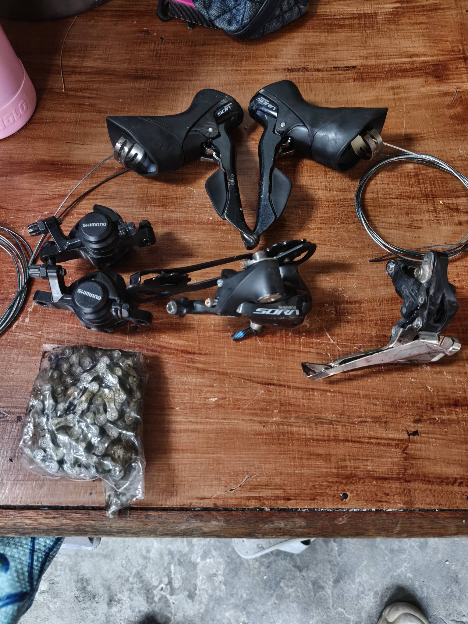 Shimano Sora R3000 2x9s groupset for sale