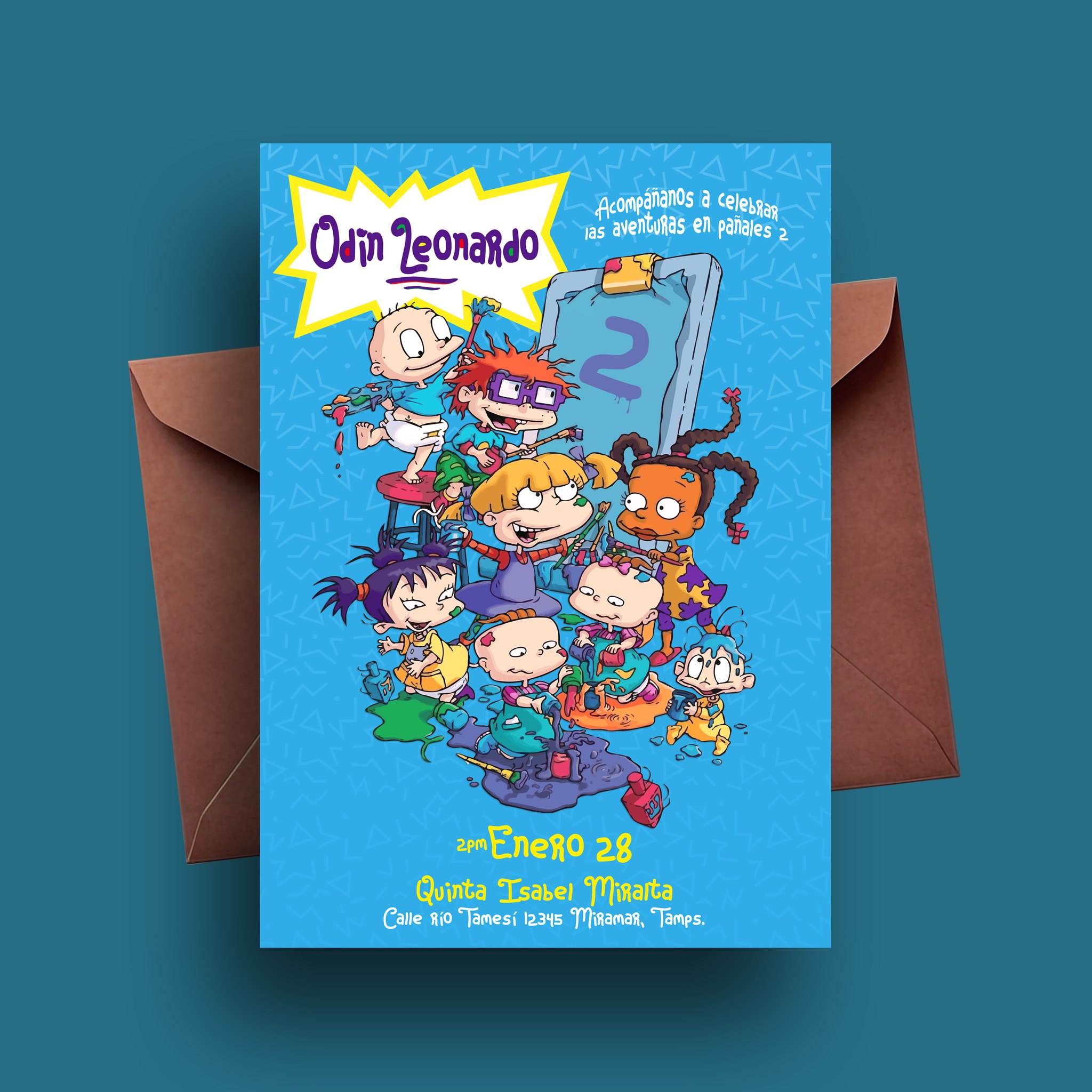 pixigrama - Invitación Digital Rugrats 🍼🧸🦖 Complementa tu invitación ...