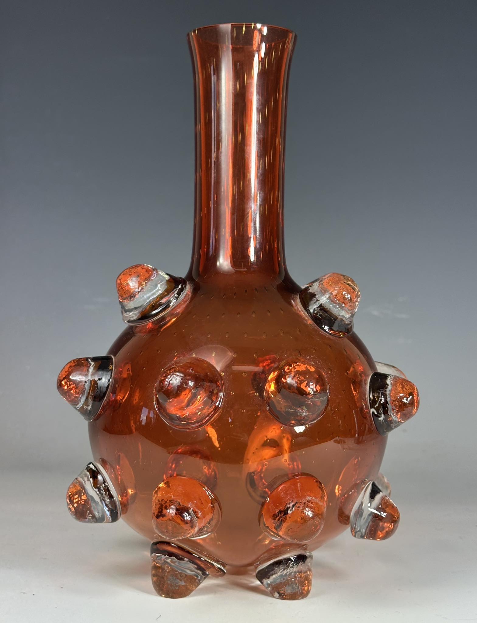 Nick Munro controlled bubble vase for glass collectors