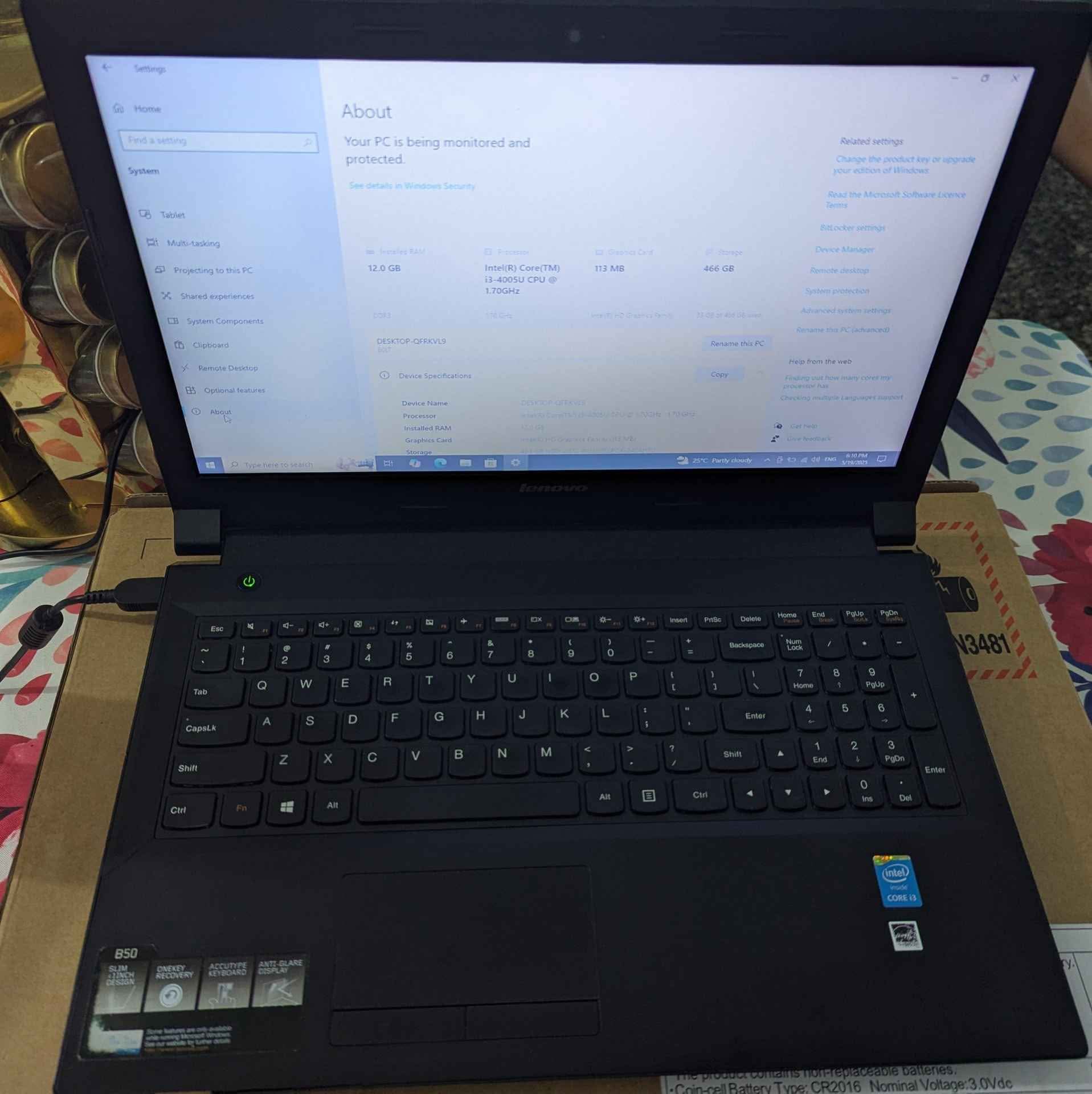 Lenovo 15.6 Inch i3 Intel 12 GB RAM 500GB laptop | Used - Good 