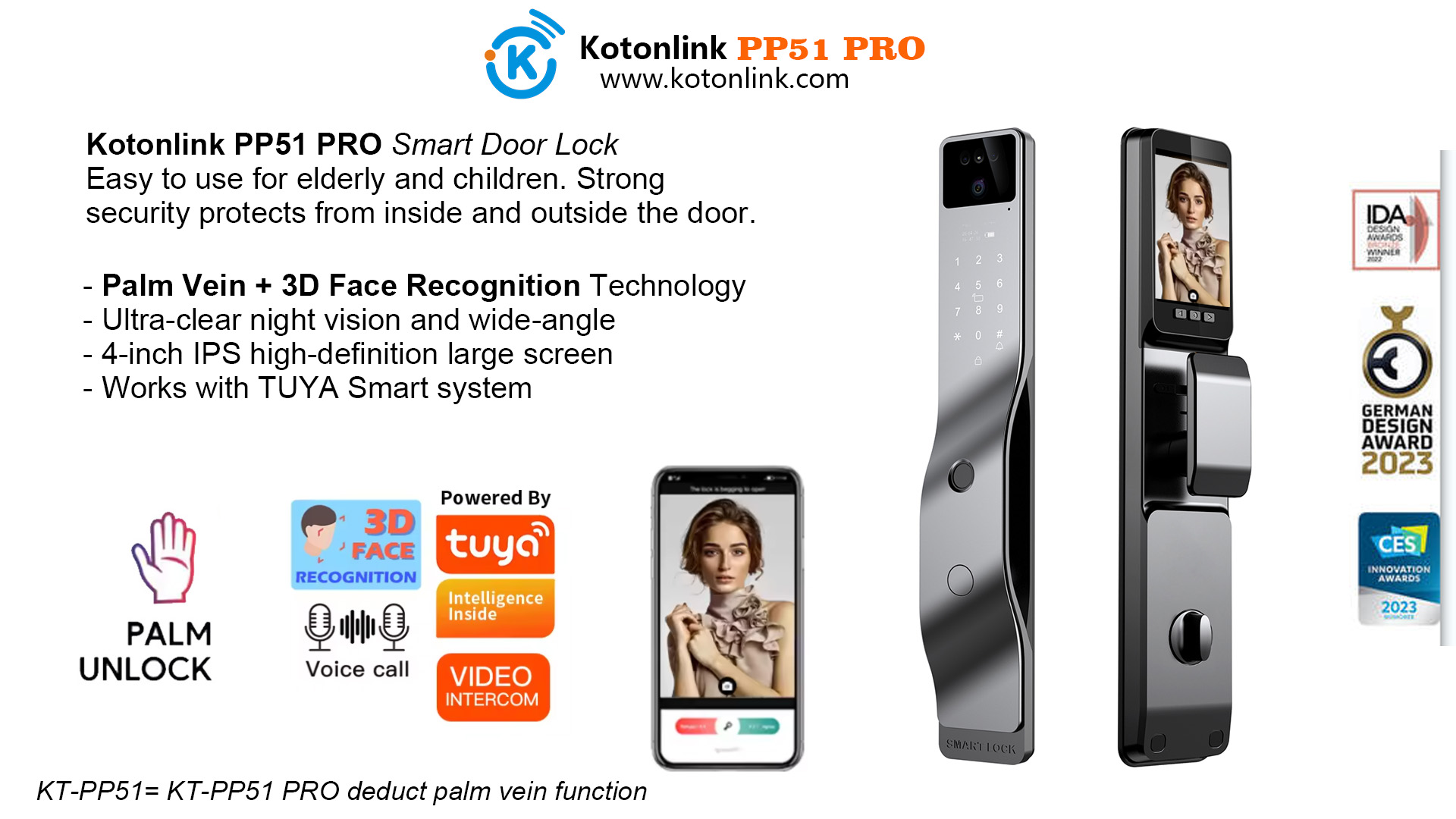 Kotonlink - Kotonlink PP51 PRO 3D face and plam vein recognition smart ...