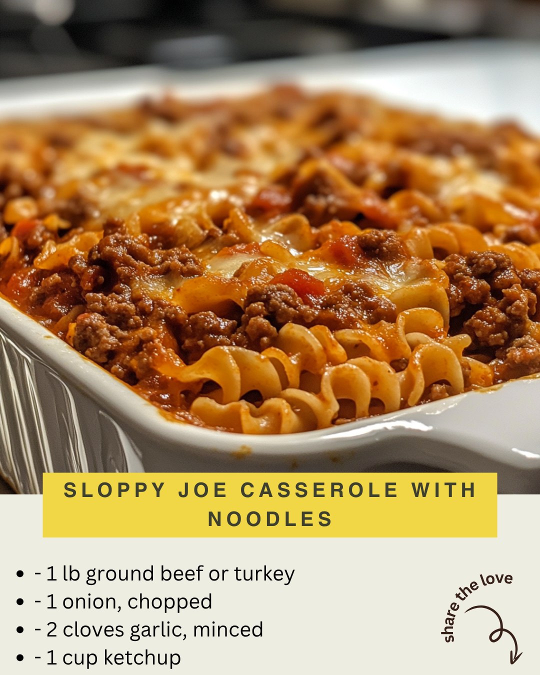 Courtney - This Sloppy Joe Casserole with Noodles is a delicious twist ...