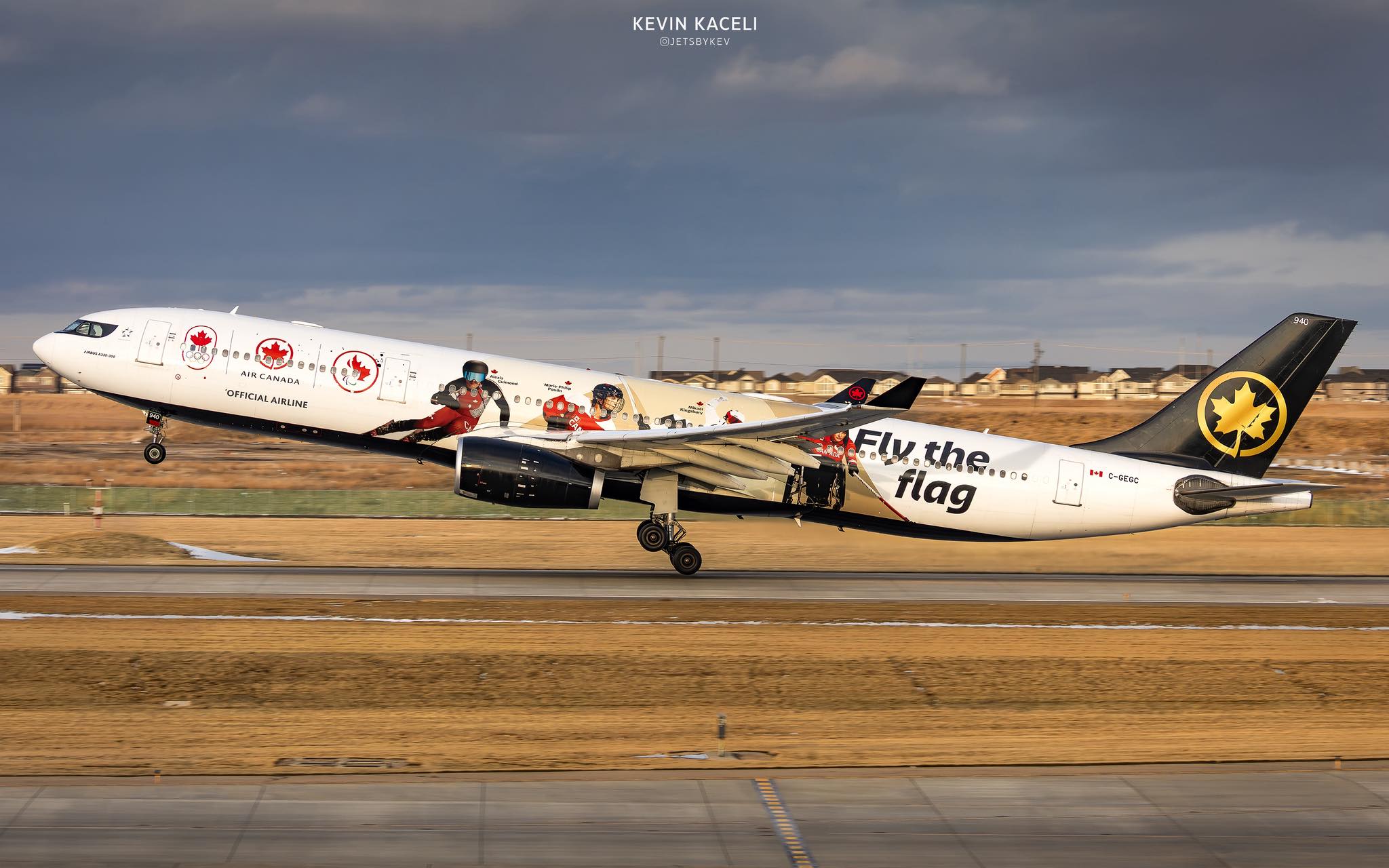 Airbus A330-300 of Air Canada the Fly The Flag / Haut Le Drapeau
