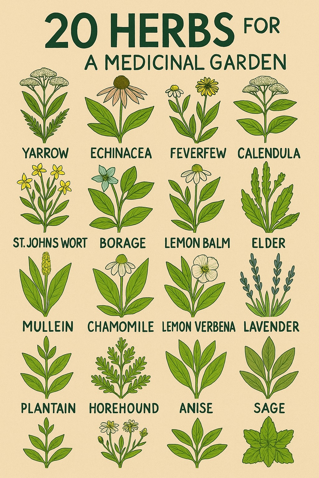 DIY - 20 Healing Herbs to Grow in Your Own Medicinal Garden A home ...