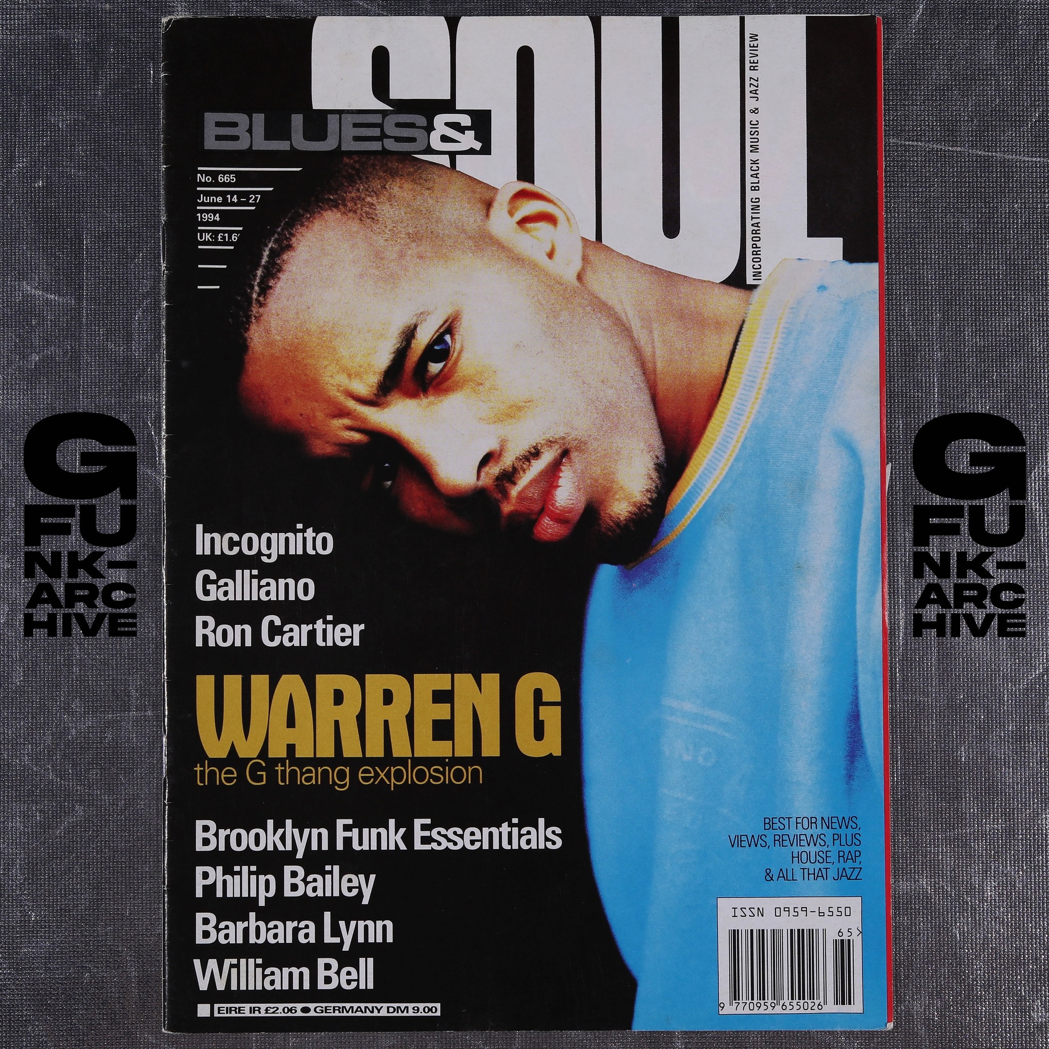 Warren G featured on Blues & Soul magazine June 1994