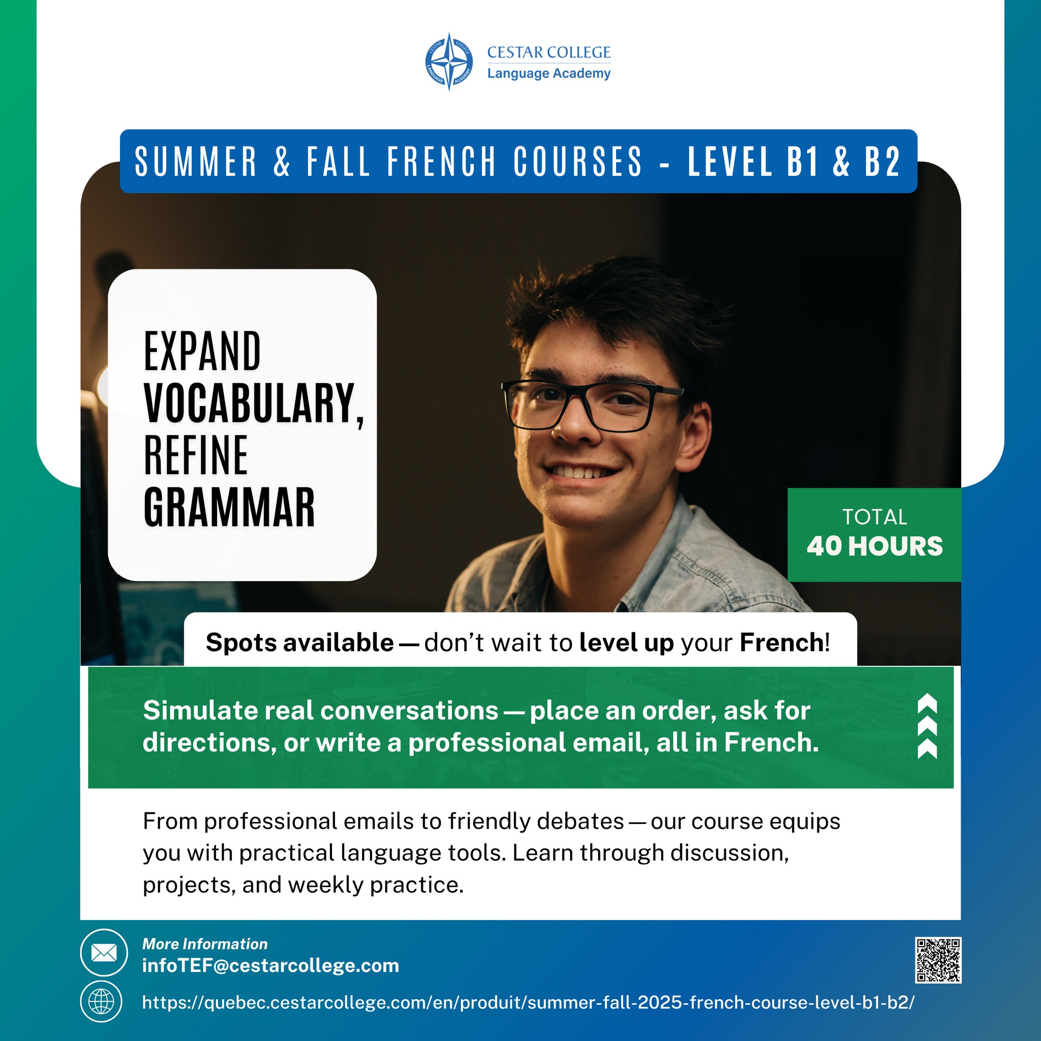 Cestar Collège, Académie de langues | Montreal QC
