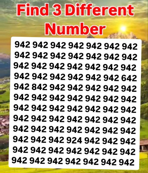Manish - Find 3 Different number 🤔🤔. | Facebook