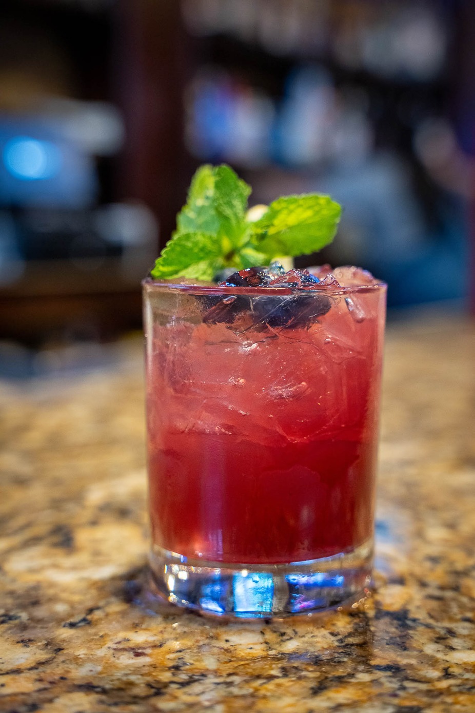 Delightful berry cocktail at Hanks Bar & Grill