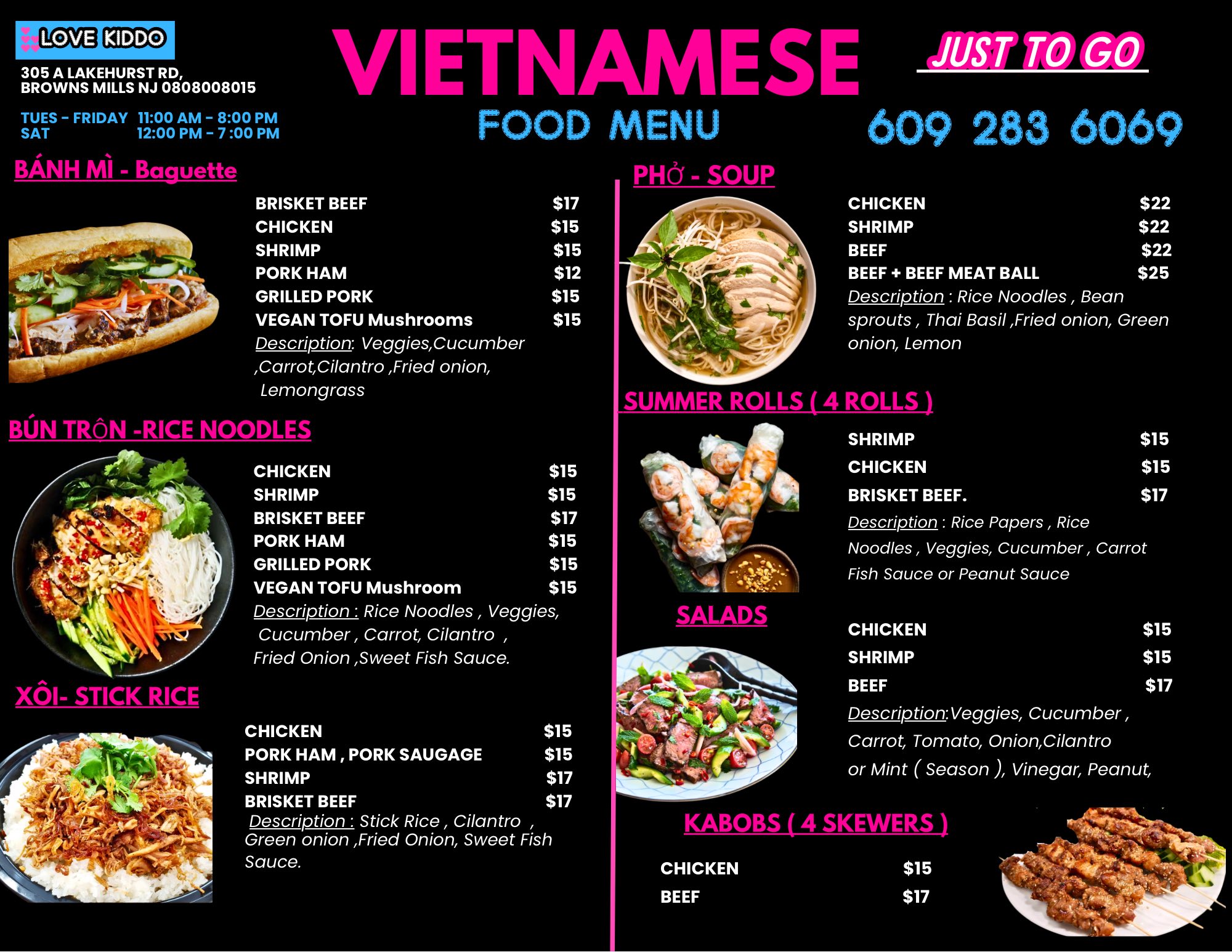 Love Kiddo Vietnamese cuisine in Browns Mills, NJ