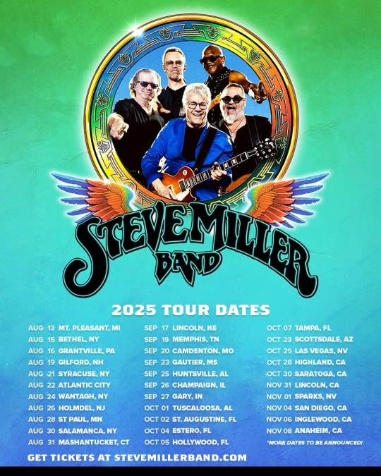 Steve Miller has announced his first concerts of 2026.