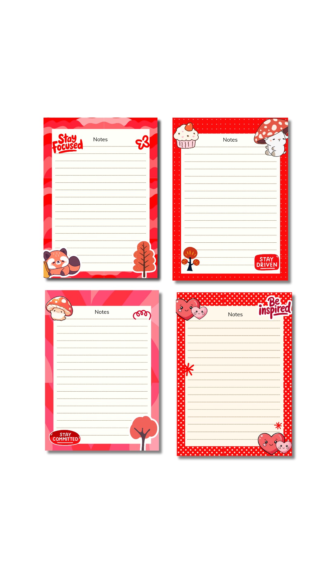 EizeiDigitals - ️ Bold and Bright! This Red-Themed Notepad is perfect ...