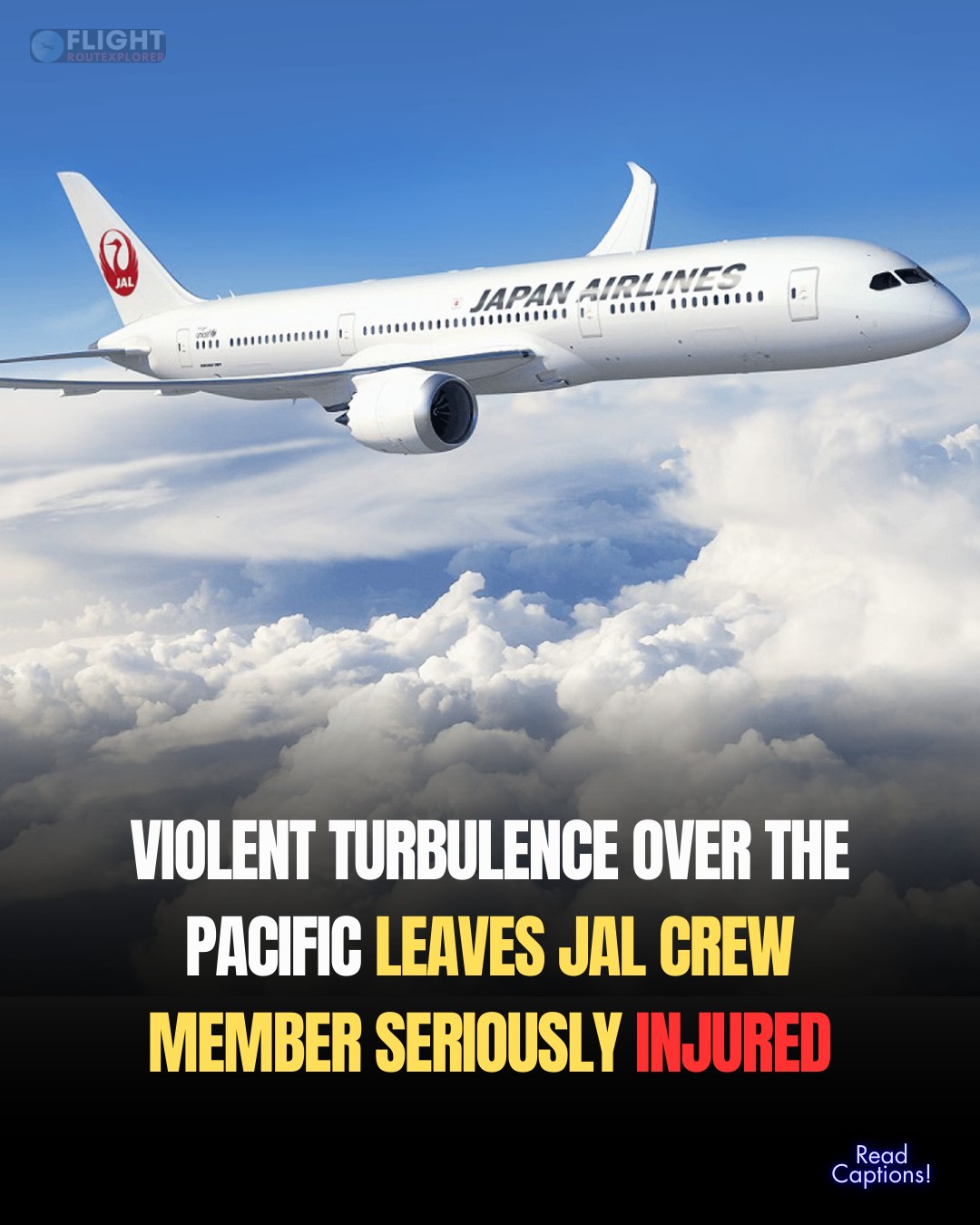 Japan Airlines reported an in-flight accident after a Boeing 787-9
