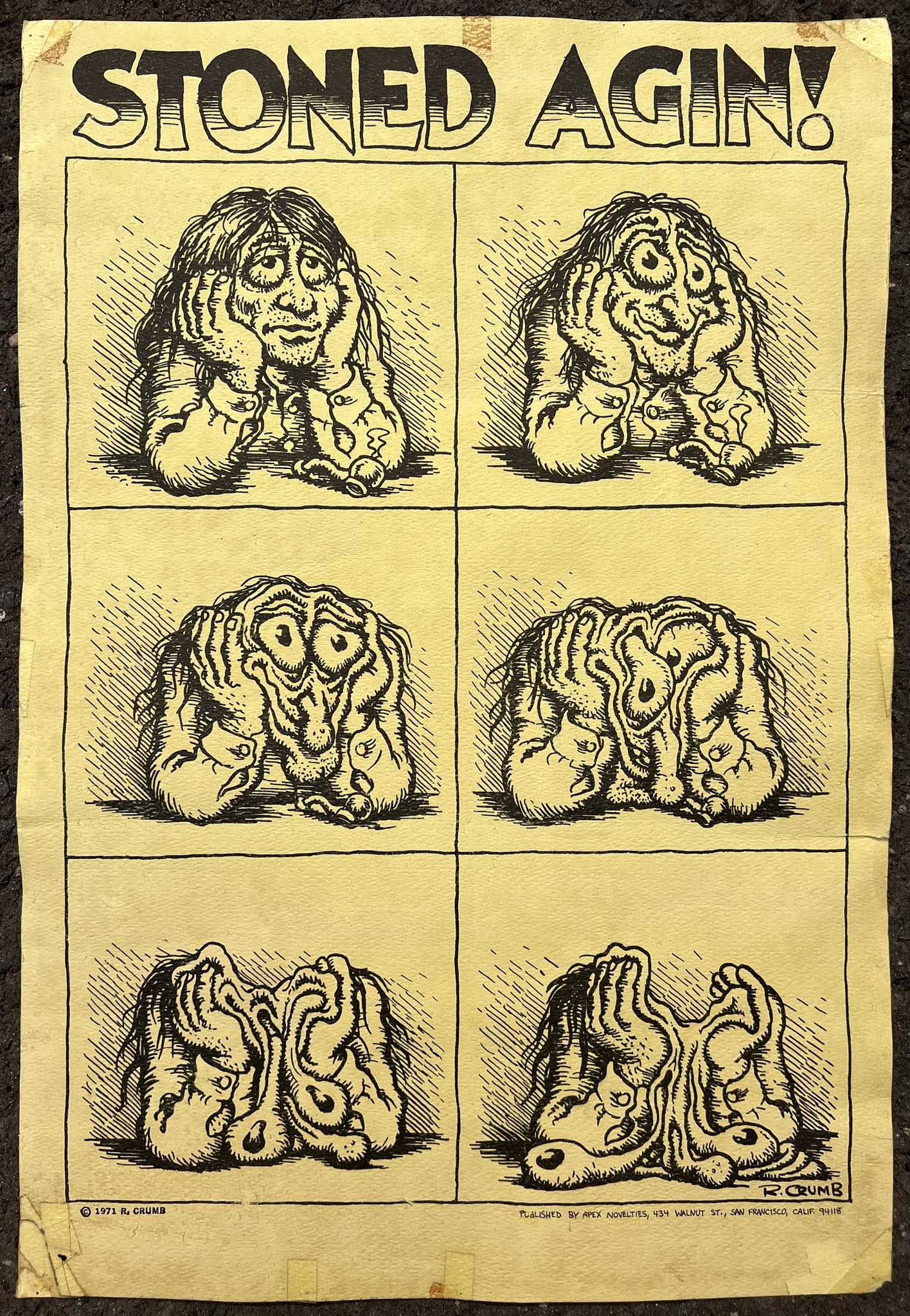 Robert Crumb Stoned Agin! Poster - First Printing (Apex Novelties