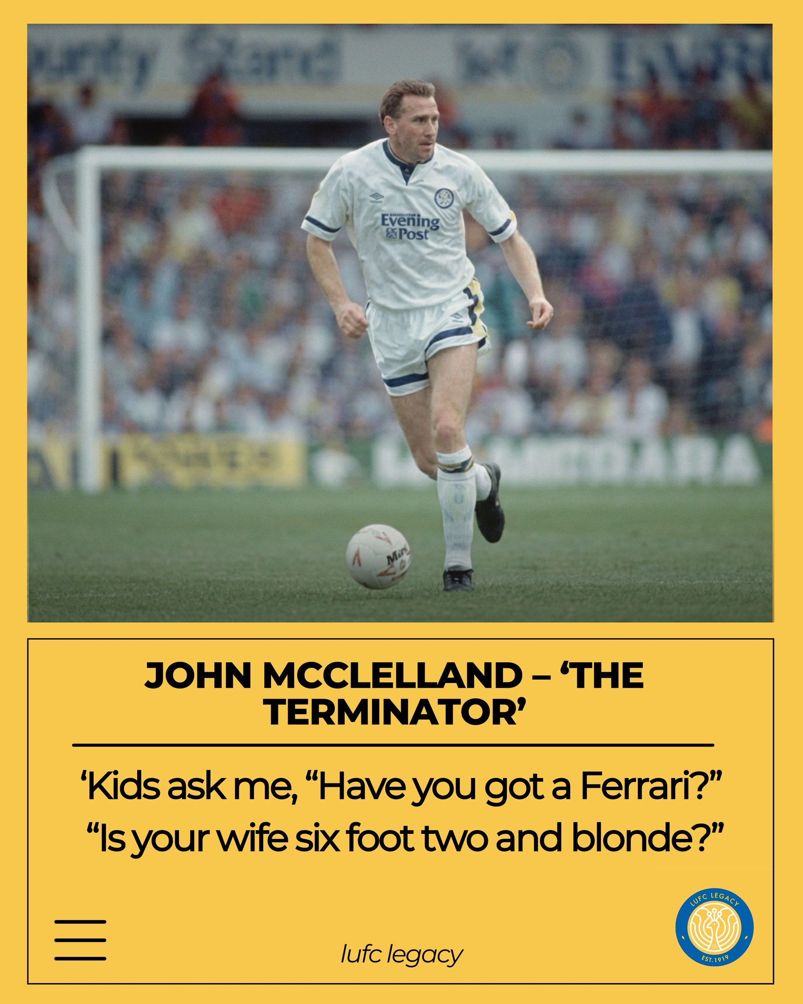 LUFC - John McClelland was never one of the headline names from ...