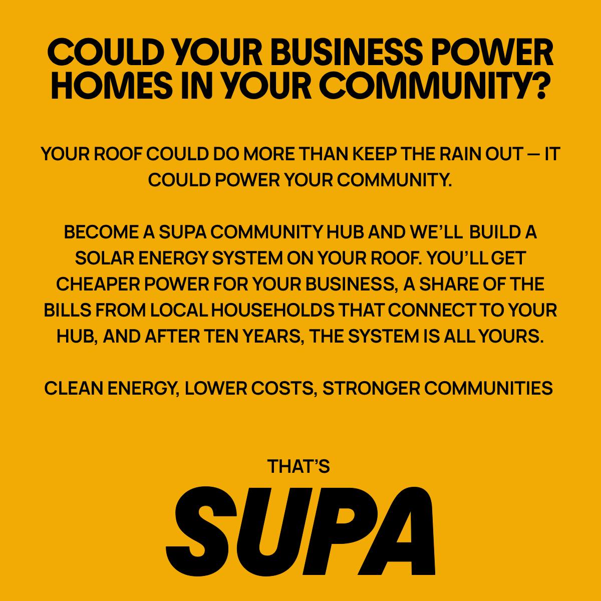 Supa Energy - Power your business and community with good... | Facebook