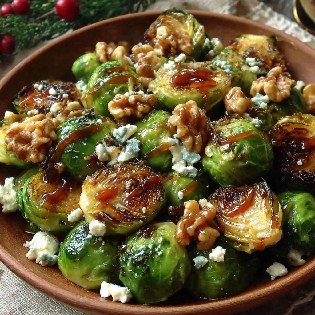 L’Art - Choux de Bruxelles Caramélisés de Noël à la Feta, Noix et Miel ...