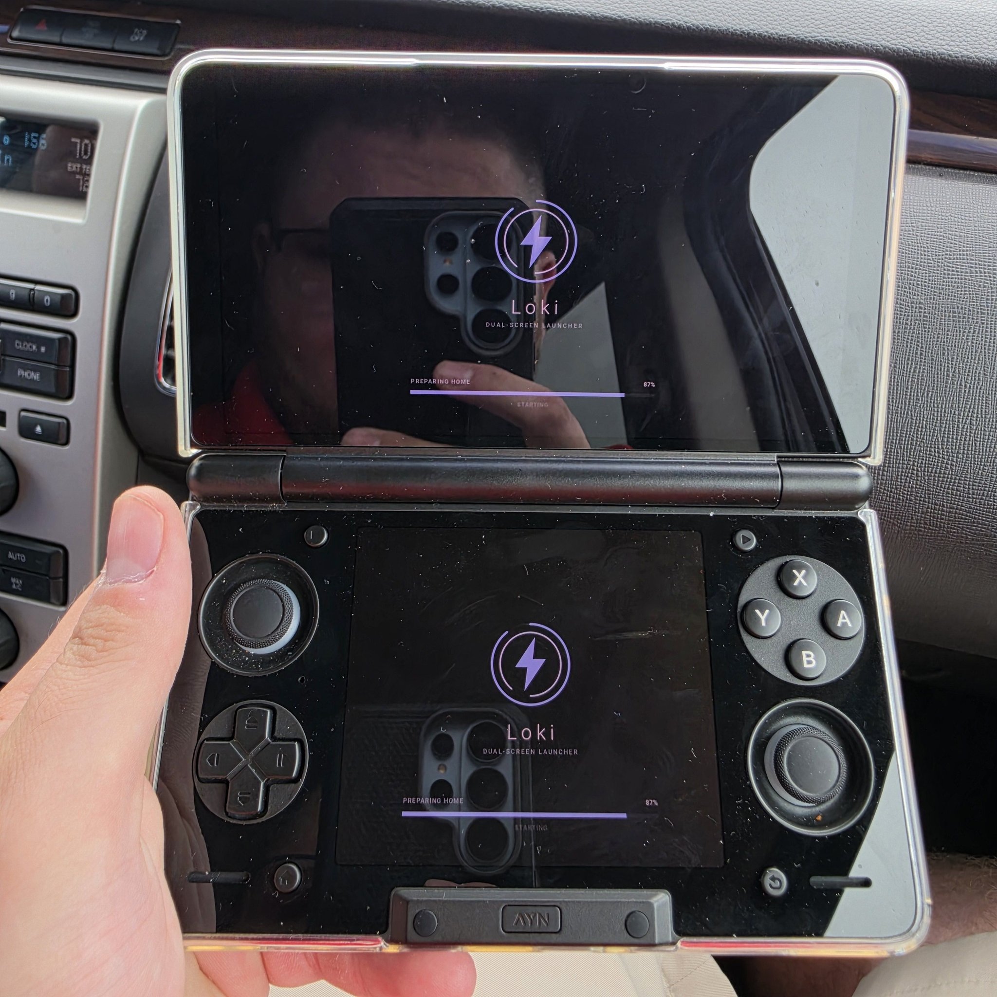 What front-end launchers work with Ayn Thor handheld gaming device?