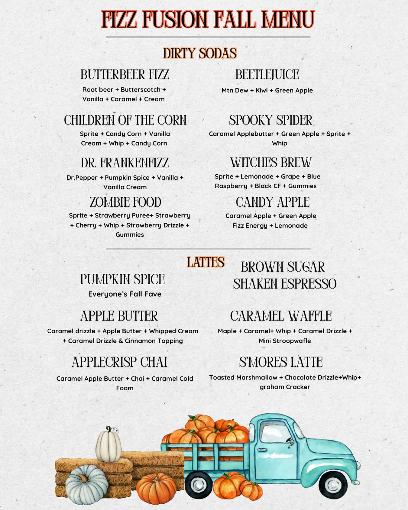 Fizz - In case you missed it! Fall menu is out 🍎🍂🍁 | Facebook