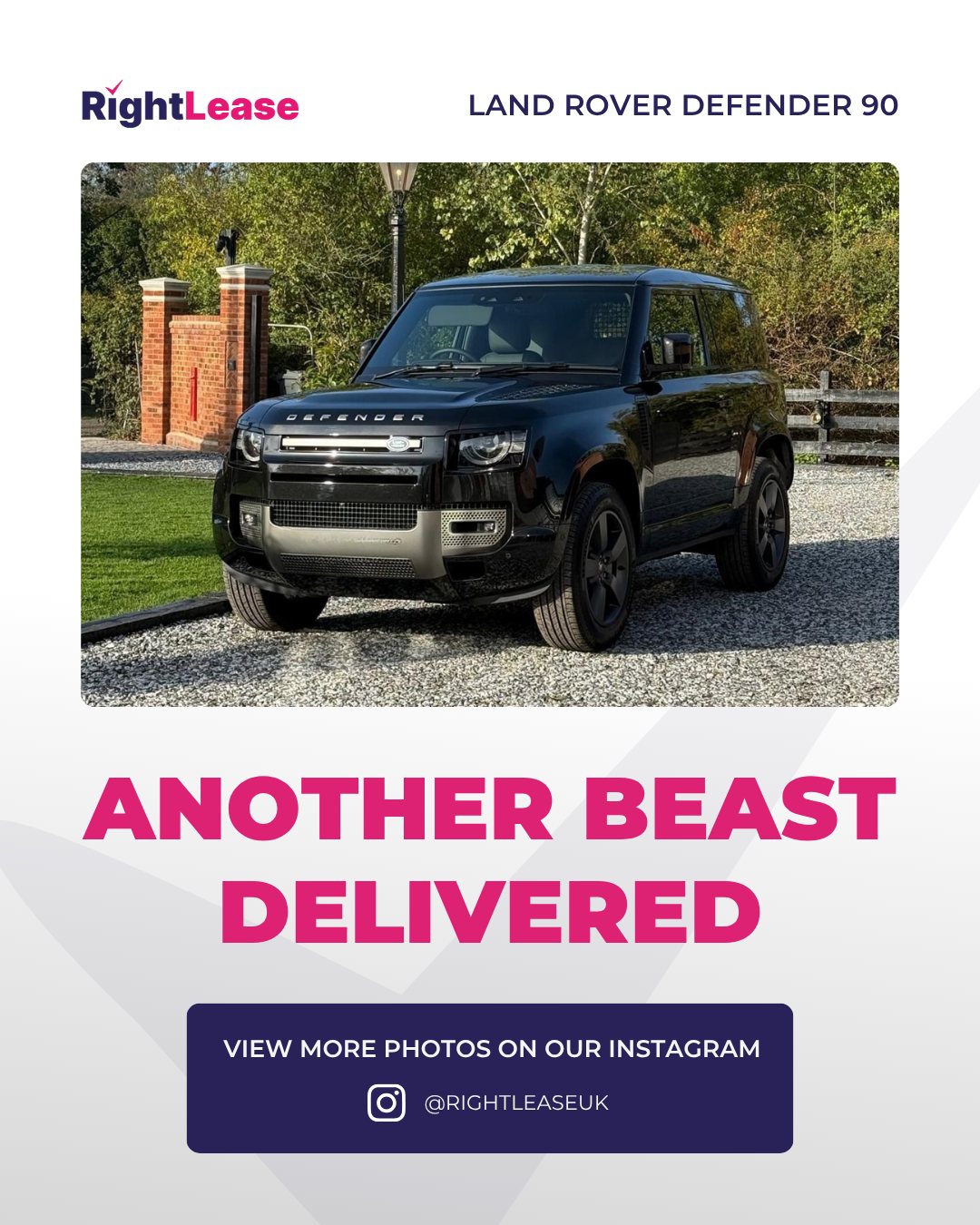 RightLease - Another Beast Delivered 🖤 This stunning Land Rover ...