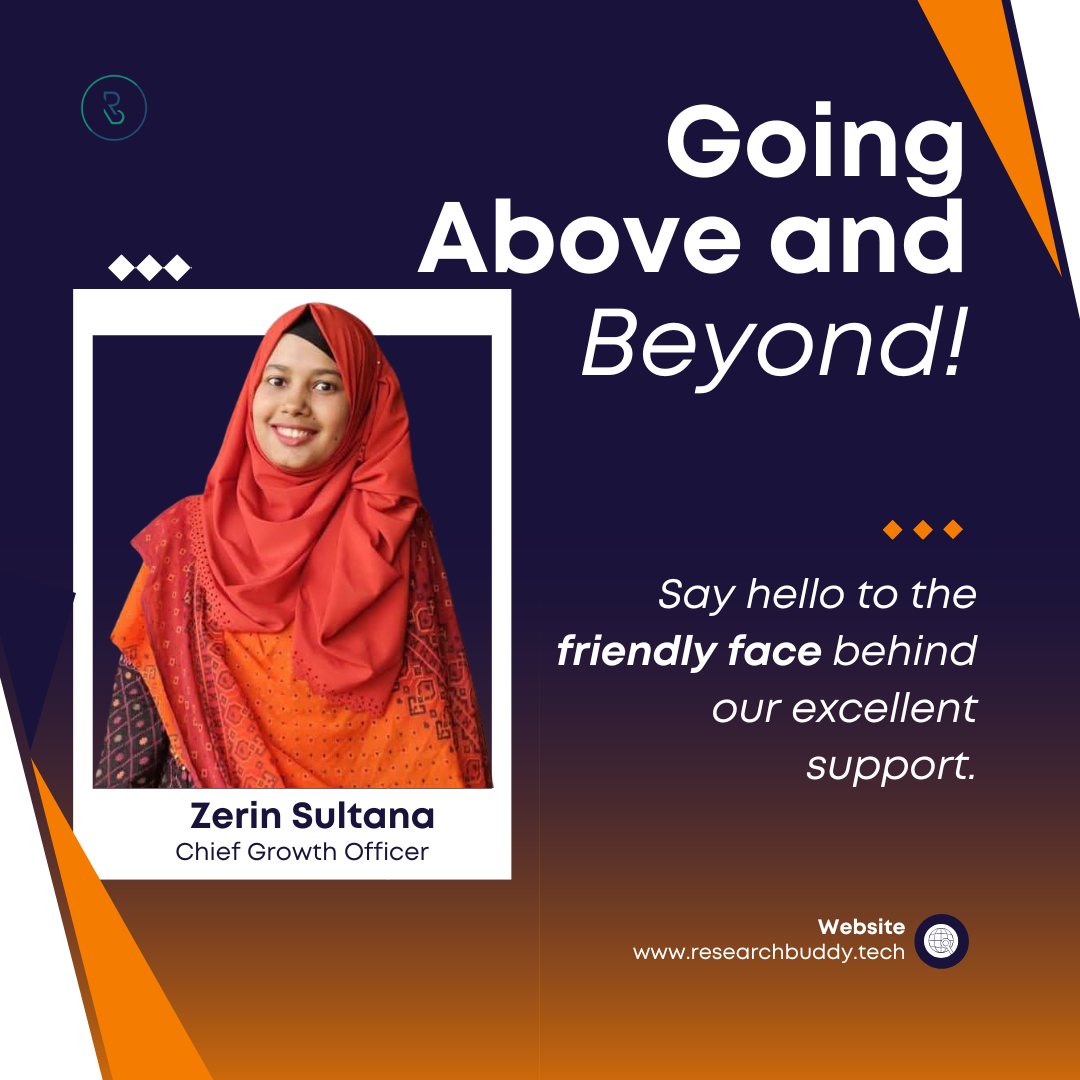 Say hello to Zerin Sultana, our Chief... - ResearchBuddy AI | Facebook