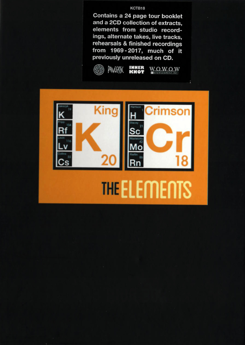 King Crimson Periodic Table Some cover art from the Elements Tour