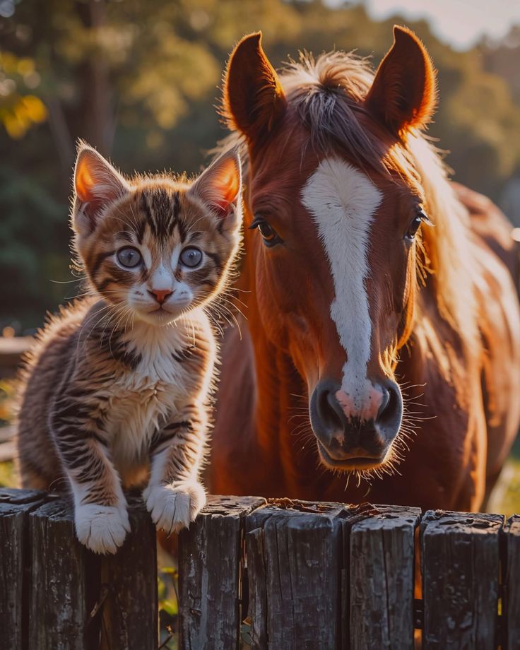 Horse who didn't fit In finds friendship with a cat