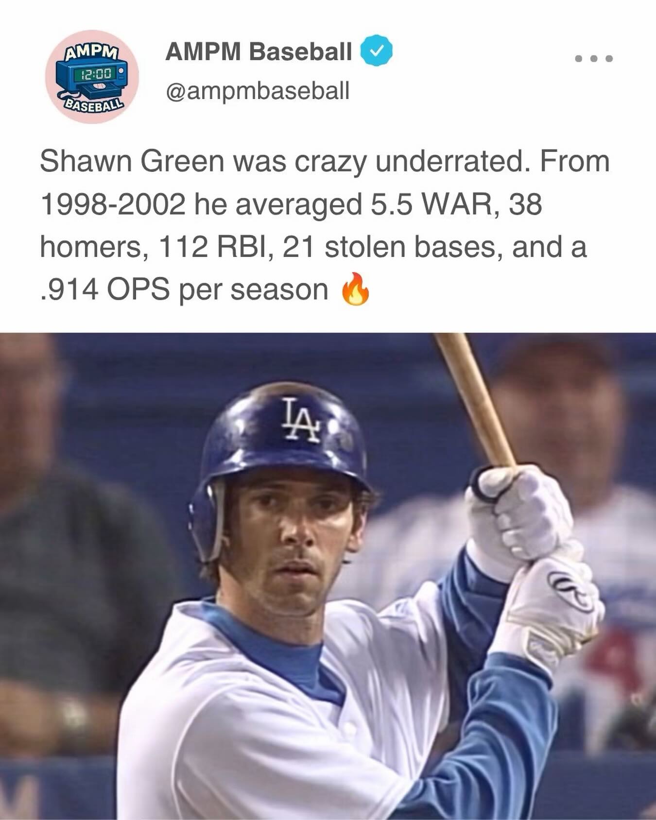 ⭐️⭐️⭐️ Shawn Green #15 MLB career stats and awards
