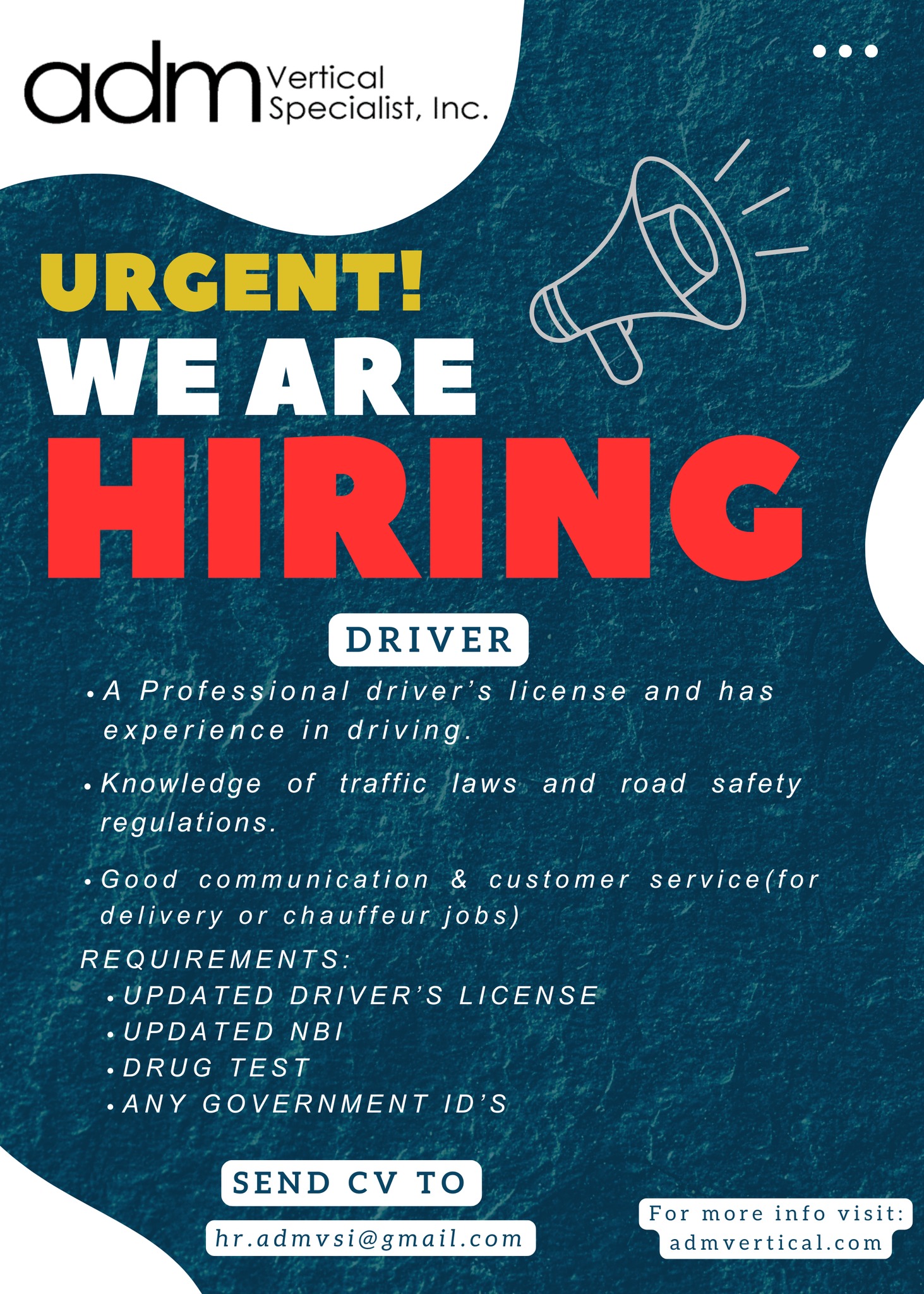 Job Hiring Drivers & Delivery Helpers In Binondo/Sn. Nicolas/Tondo ...