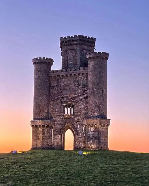 Paxton's Tower in Wales, a neo-gothic folly with scenic views