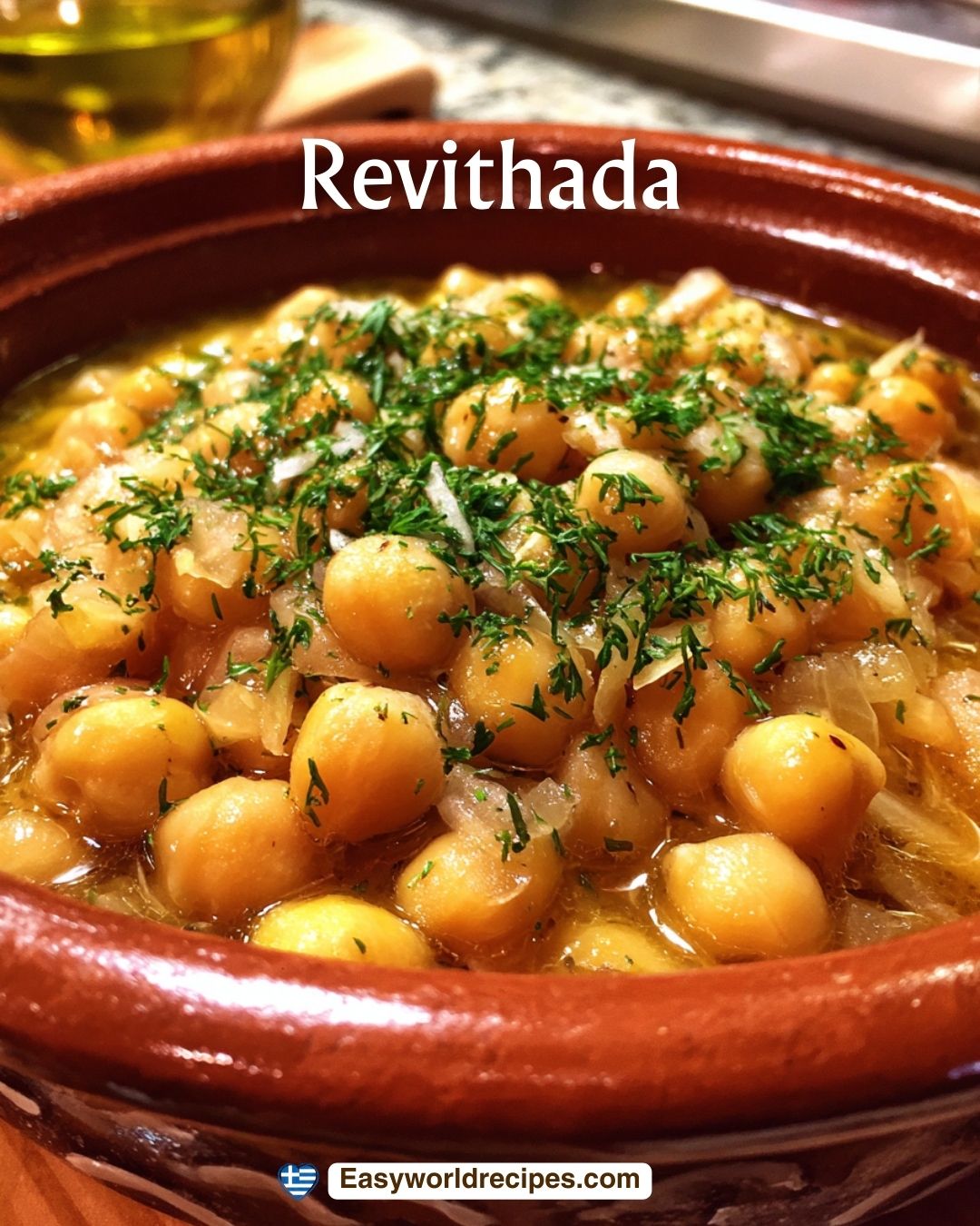Greek - 🫘 Revithada (Greek Chickpea Stew) 🇬🇷 Slow-baked chickpeas with ...