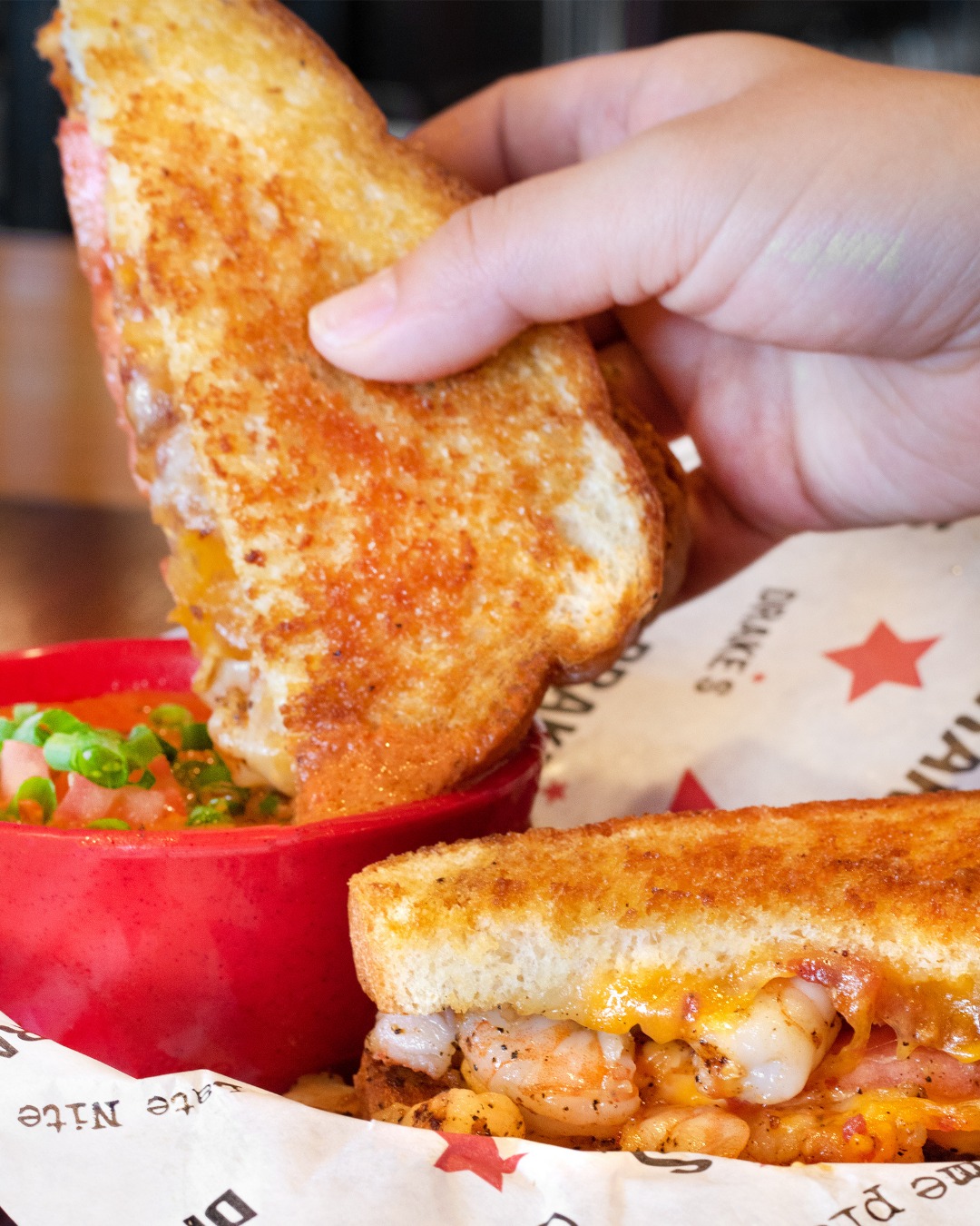 Drake's - Three words: SHRIMP. GRILLED. CHEESE! 🍤🧀 This fan-favorite is ...
