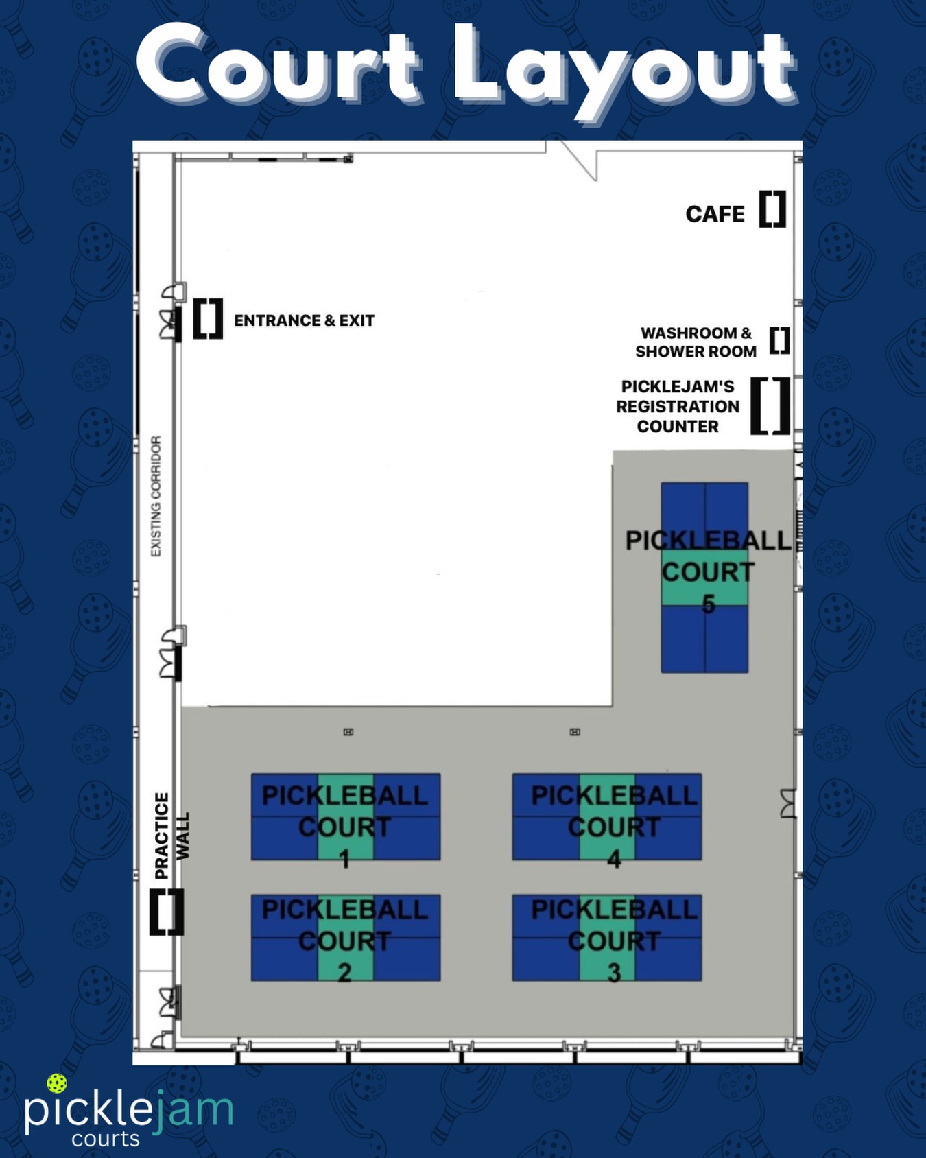 PickleJam - Unveiling the official layout of Picklejam Courts Clean ...