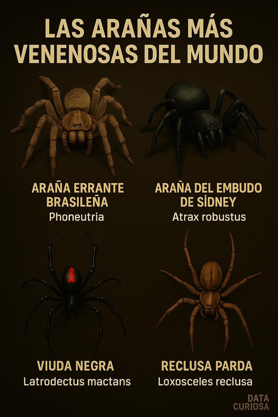 ᴅᴀᴛᴀ ᴄᴜʀɪᴏꜱᴀ - 🕷️ Las arañas más venenosas del mundo... | Facebook