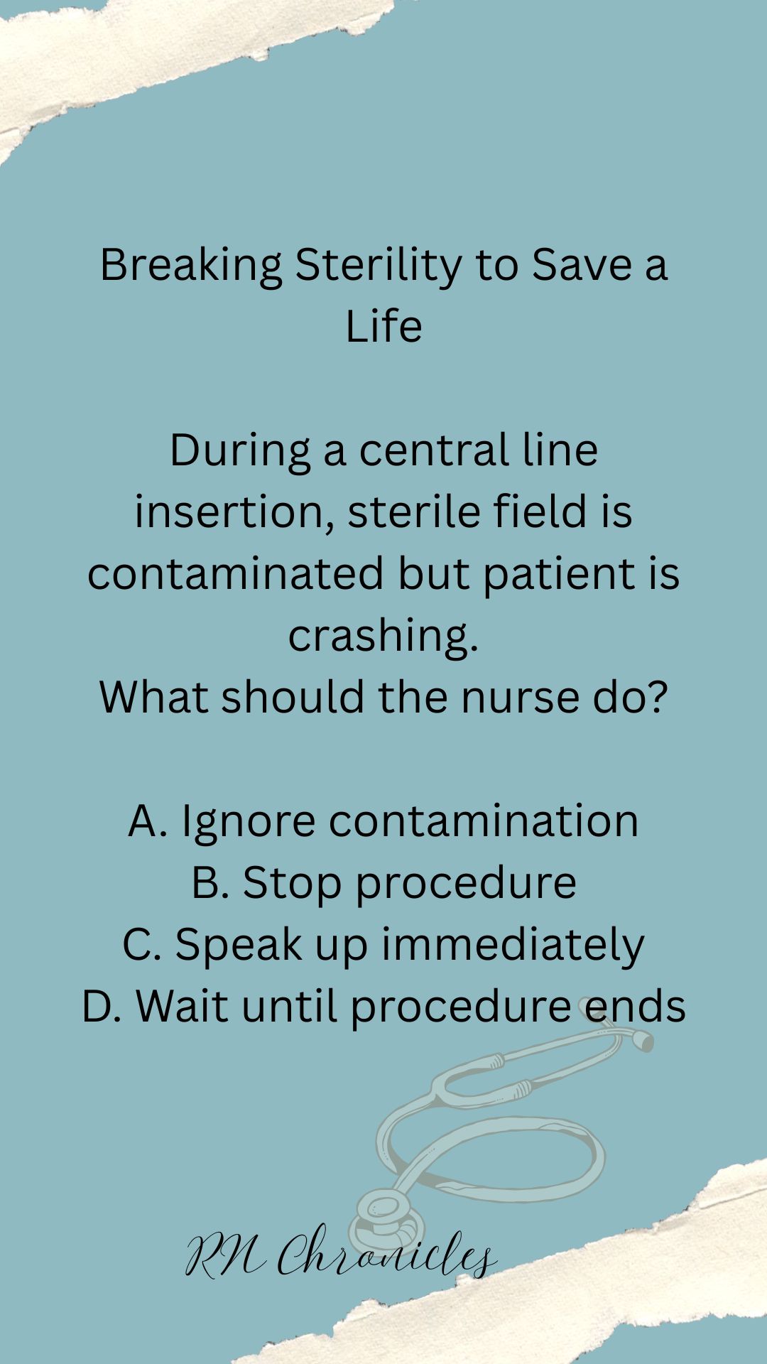 Nurses, what's one tip you always follow during a central line dressing change to maintain sterility? #Nursing #NurseLife #CriticalCare #ICUNurse #VascularAccess #CentralLine #PatientSafety Fellownurses.com