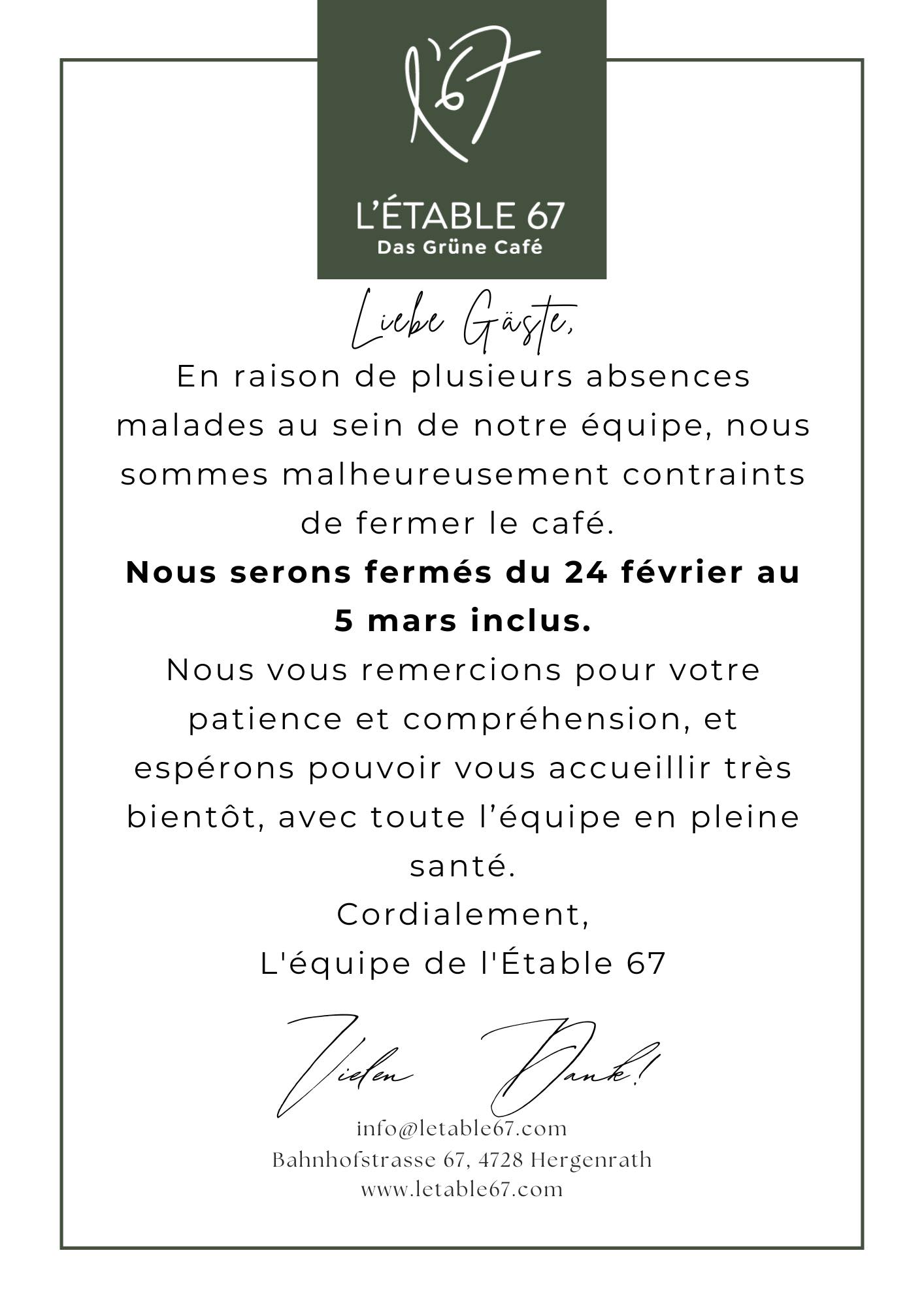 L'Etable 67 - Unser Café lebt von Persönlichkeit - und... | Facebook