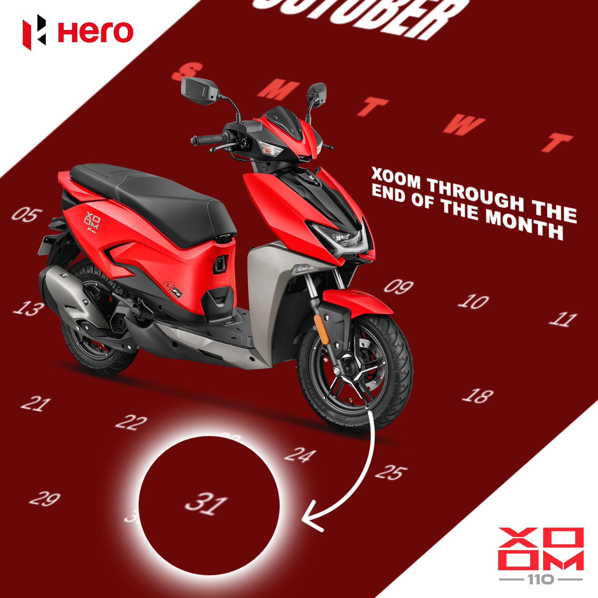 symsym様 End the month with a smarter ride. The Hero Xoom 110 delivers