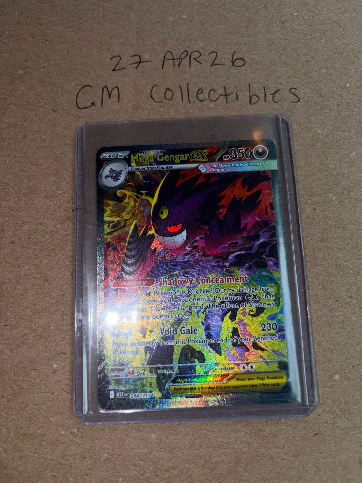 Mega Gengar EX 284/217 SIR Special Illustration Rare Ascended 