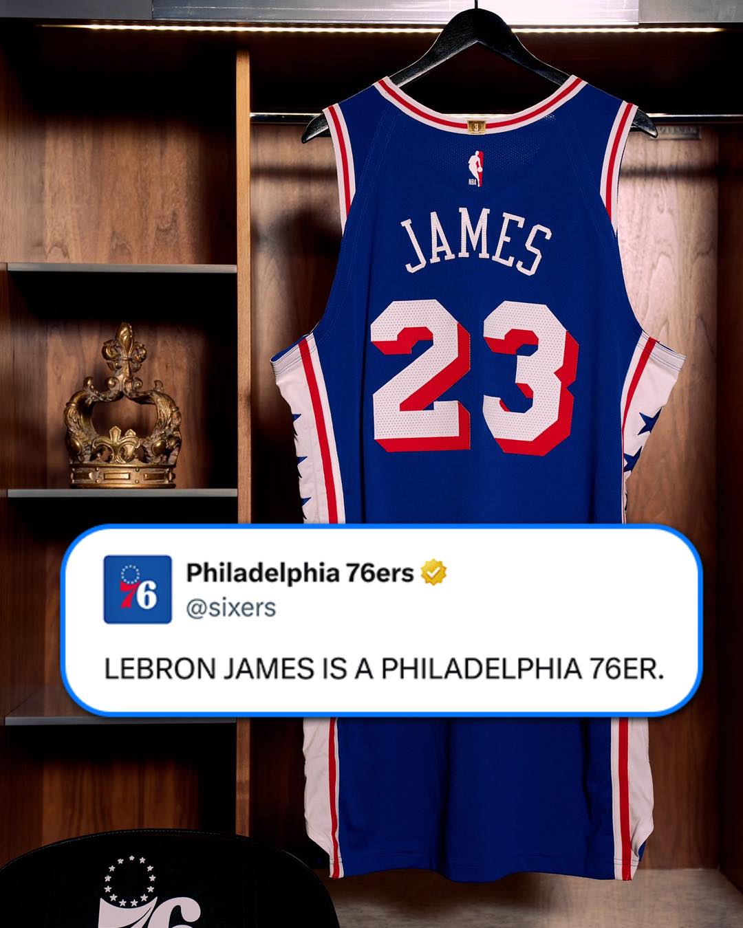 First official look at LeBron's Sixers jersey 👑 (via Philadelphia