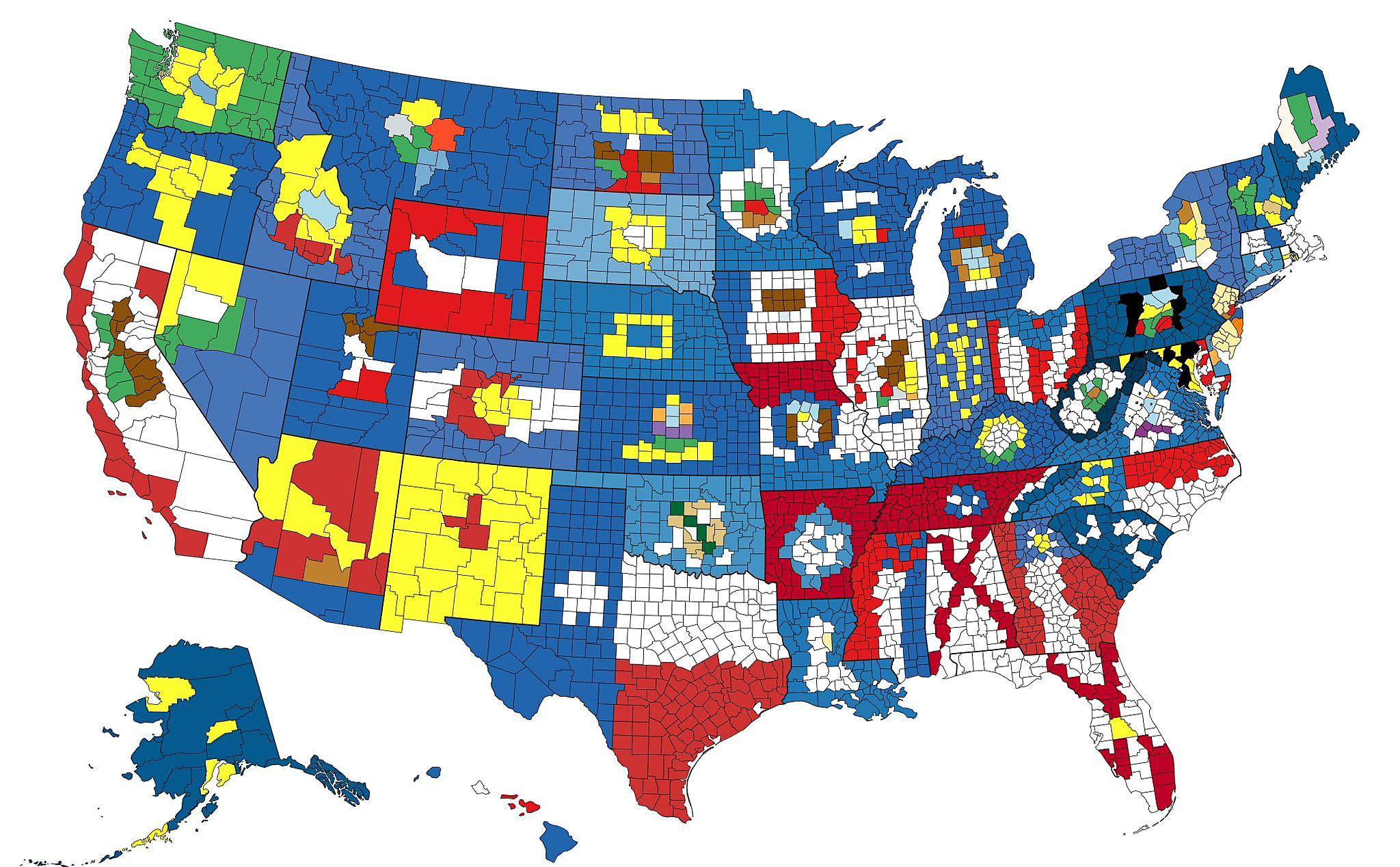 Random - State flags constructed using county lines | Facebook
