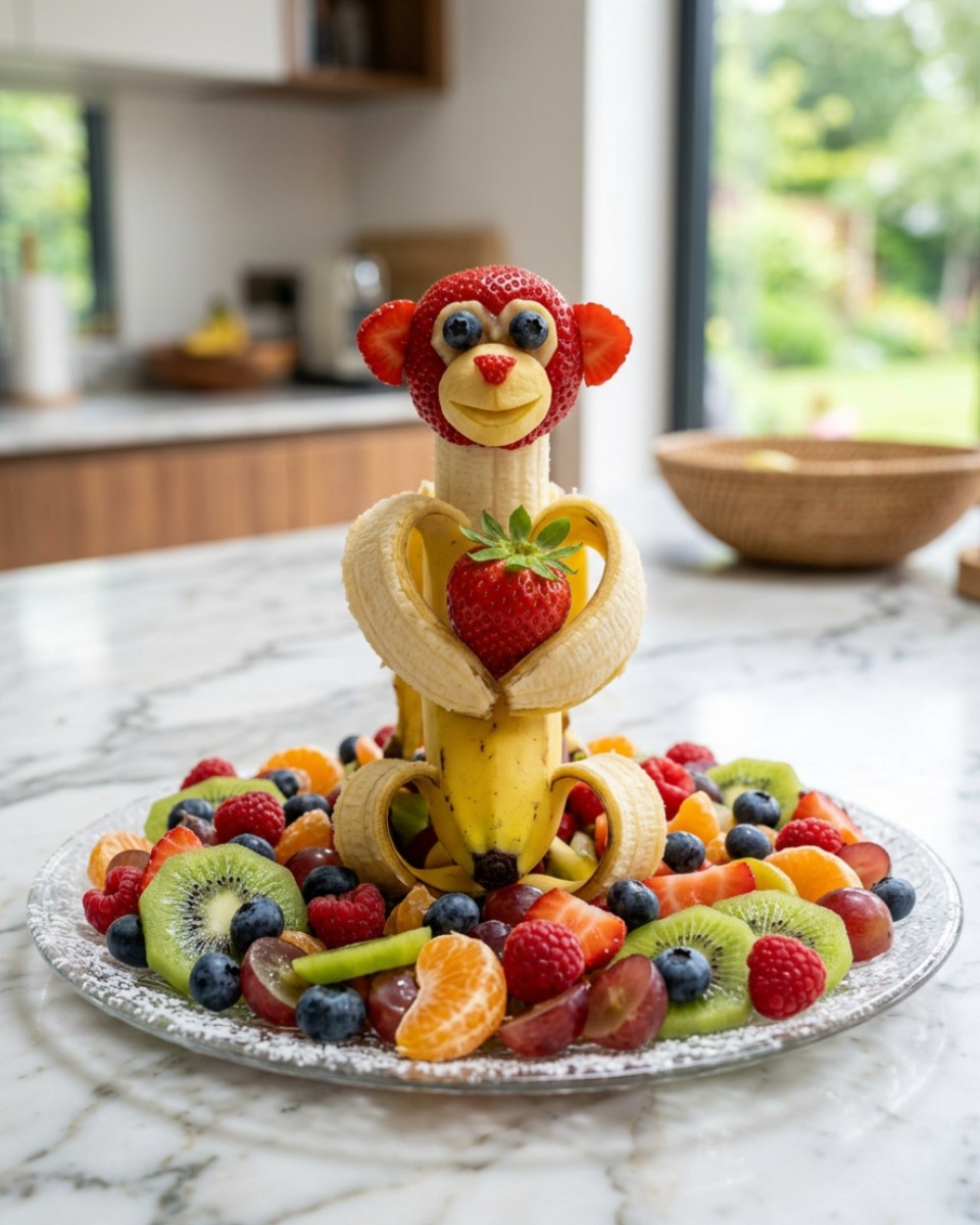 MONKEY MARK フルーツ・パラシュート グラフィックアート A1サイズ Savory - Fruity Monkey Fun! 🍌 📝 Ingredients - Bananas