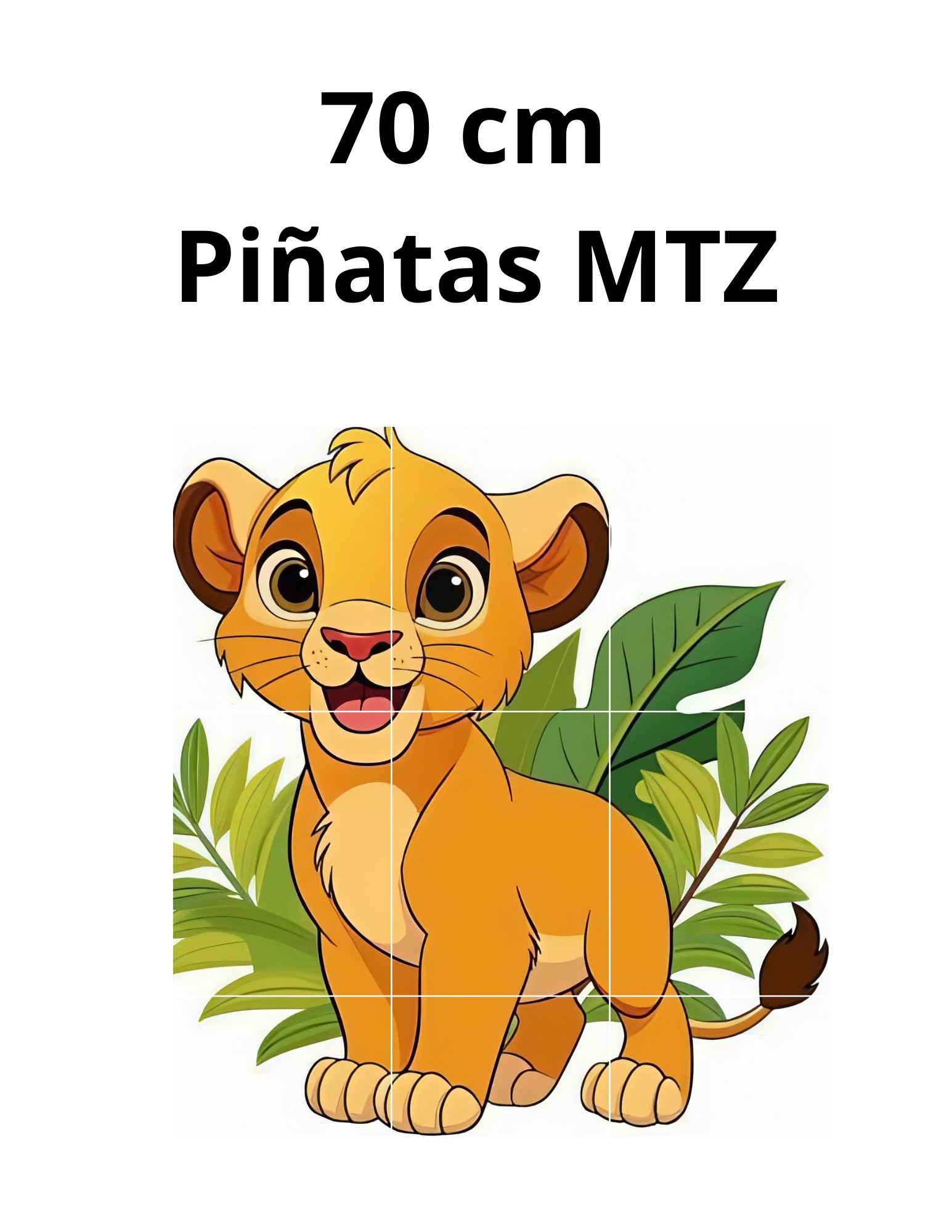Piñatas MTZ - Molde de Simba 70 cm | Facebook