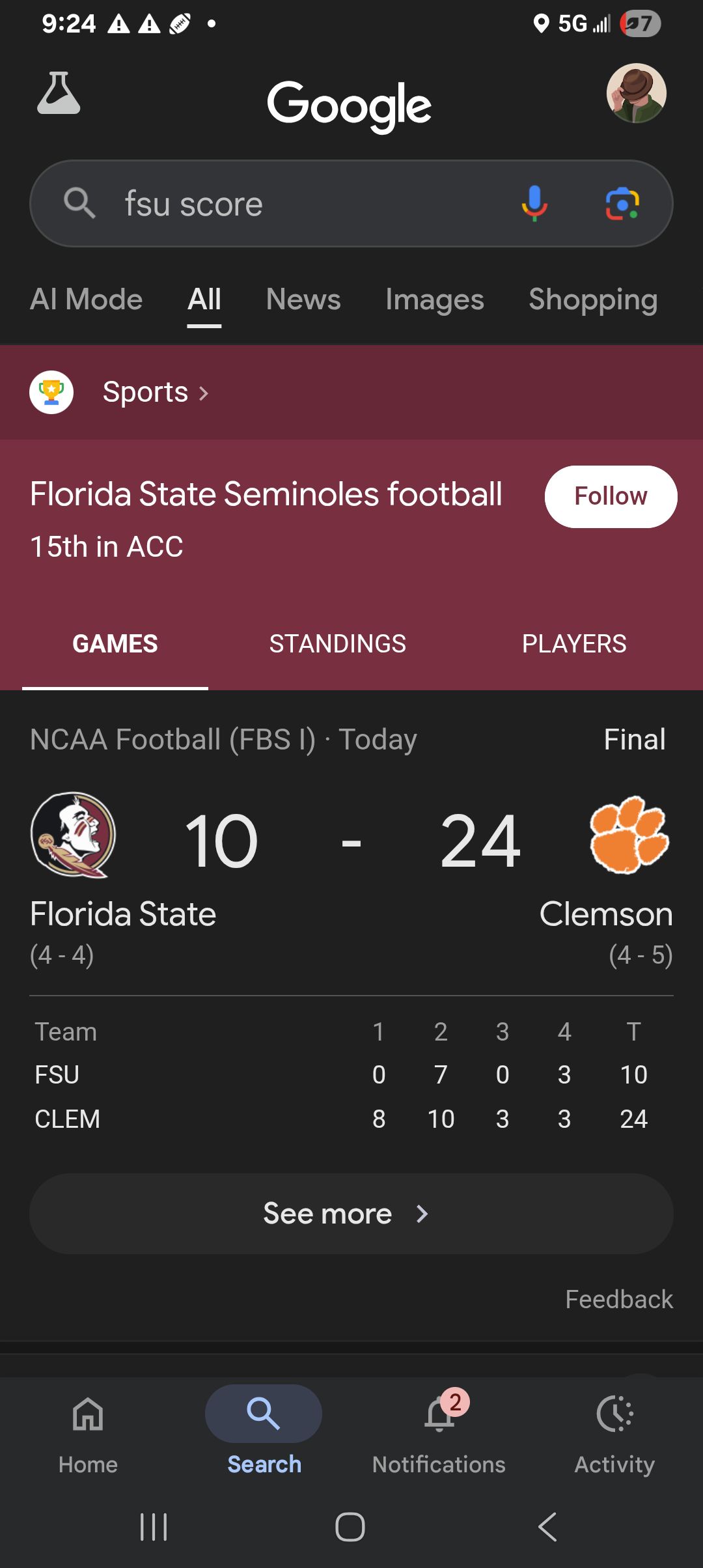 College Football | Someone pick fsu up they smacked up seems to me fsu ...